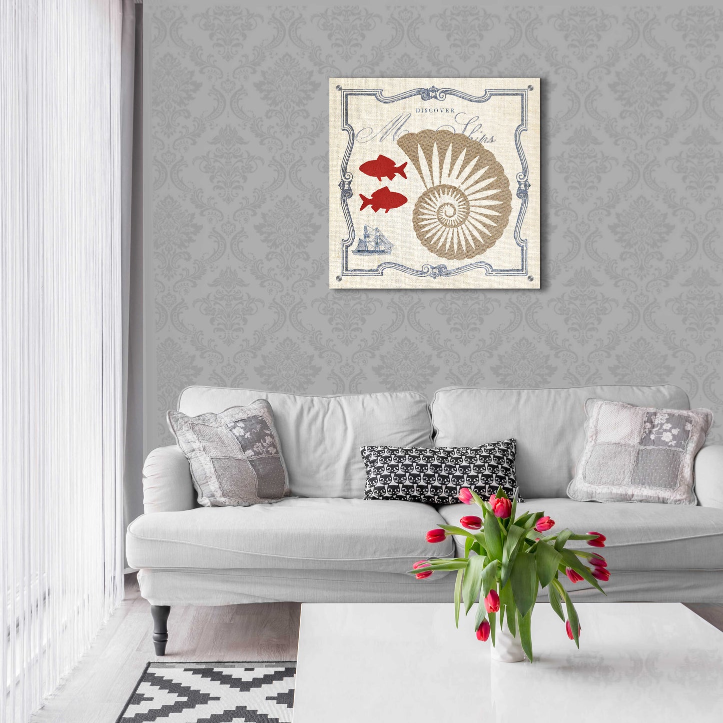 Epic Art 'Pacific Nautilus' by Studio Mousseau, Acrylic Glass Wall Art,24x24