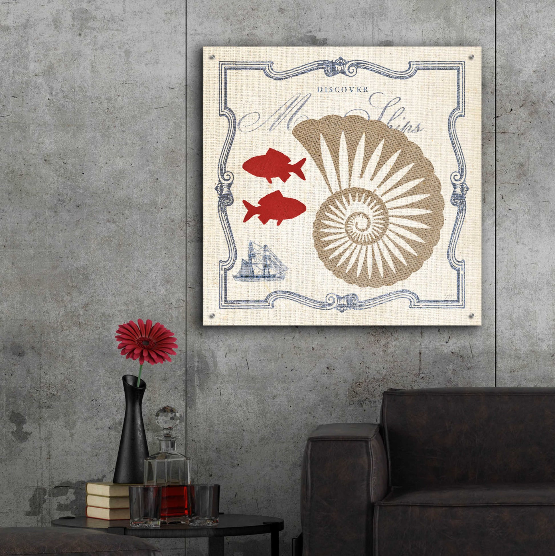 Epic Art 'Pacific Nautilus' by Studio Mousseau, Acrylic Glass Wall Art,36x36