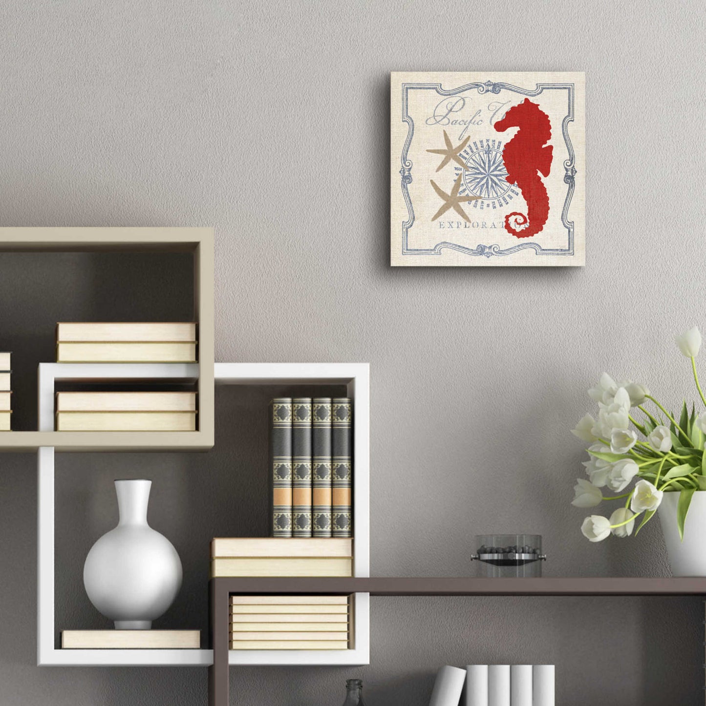 Epic Art 'Pacific Seahorse' by Studio Mousseau, Acrylic Glass Wall Art,12x12