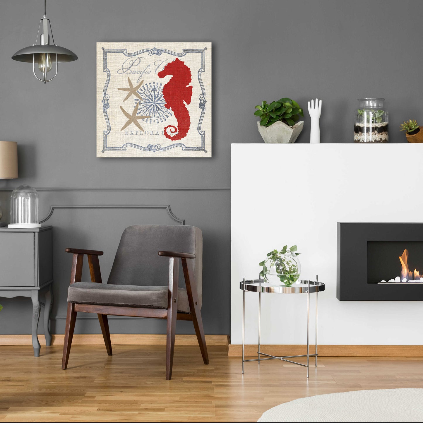 Epic Art 'Pacific Seahorse' by Studio Mousseau, Acrylic Glass Wall Art,24x24