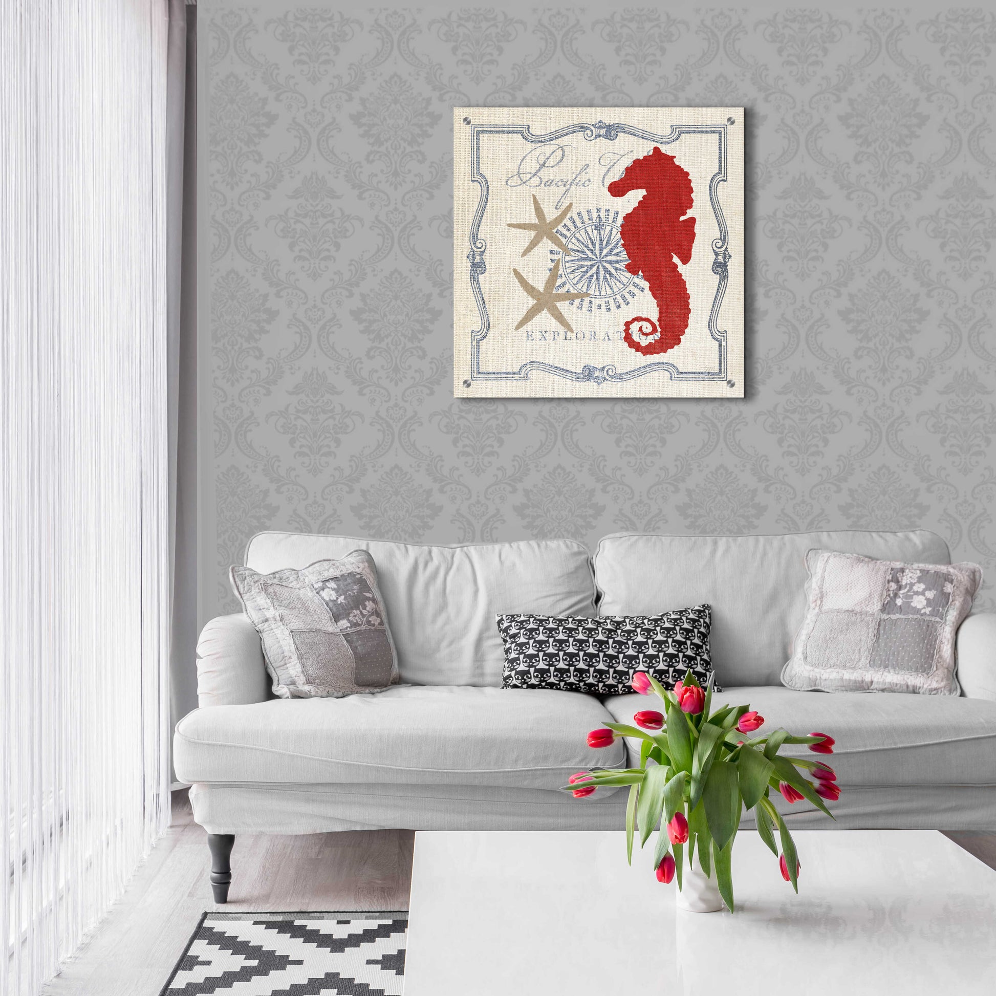 Epic Art 'Pacific Seahorse' by Studio Mousseau, Acrylic Glass Wall Art,24x24