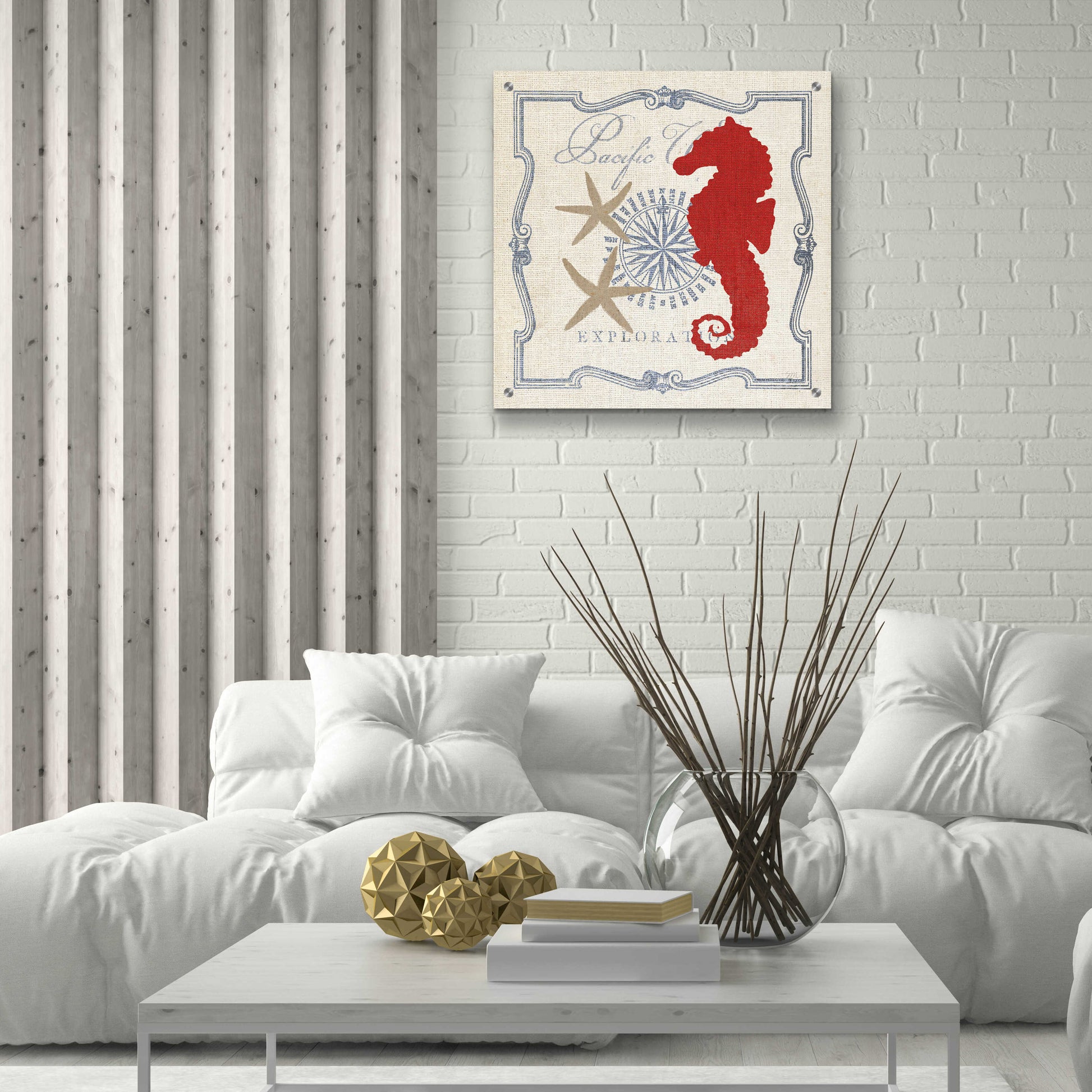 Epic Art 'Pacific Seahorse' by Studio Mousseau, Acrylic Glass Wall Art,24x24