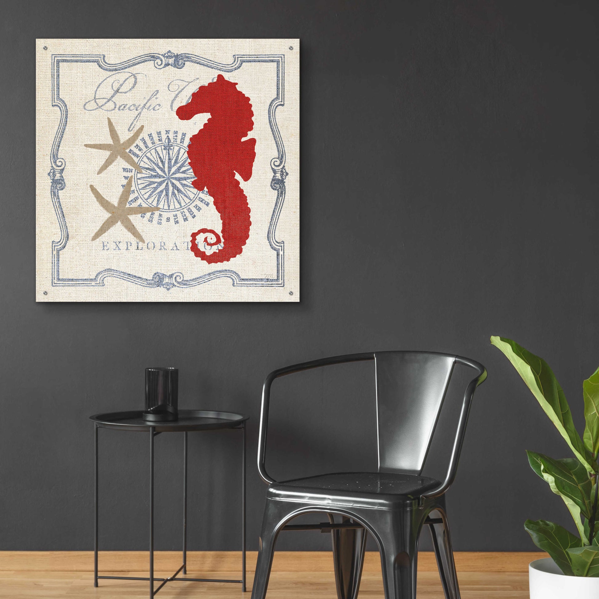 Epic Art 'Pacific Seahorse' by Studio Mousseau, Acrylic Glass Wall Art,36x36