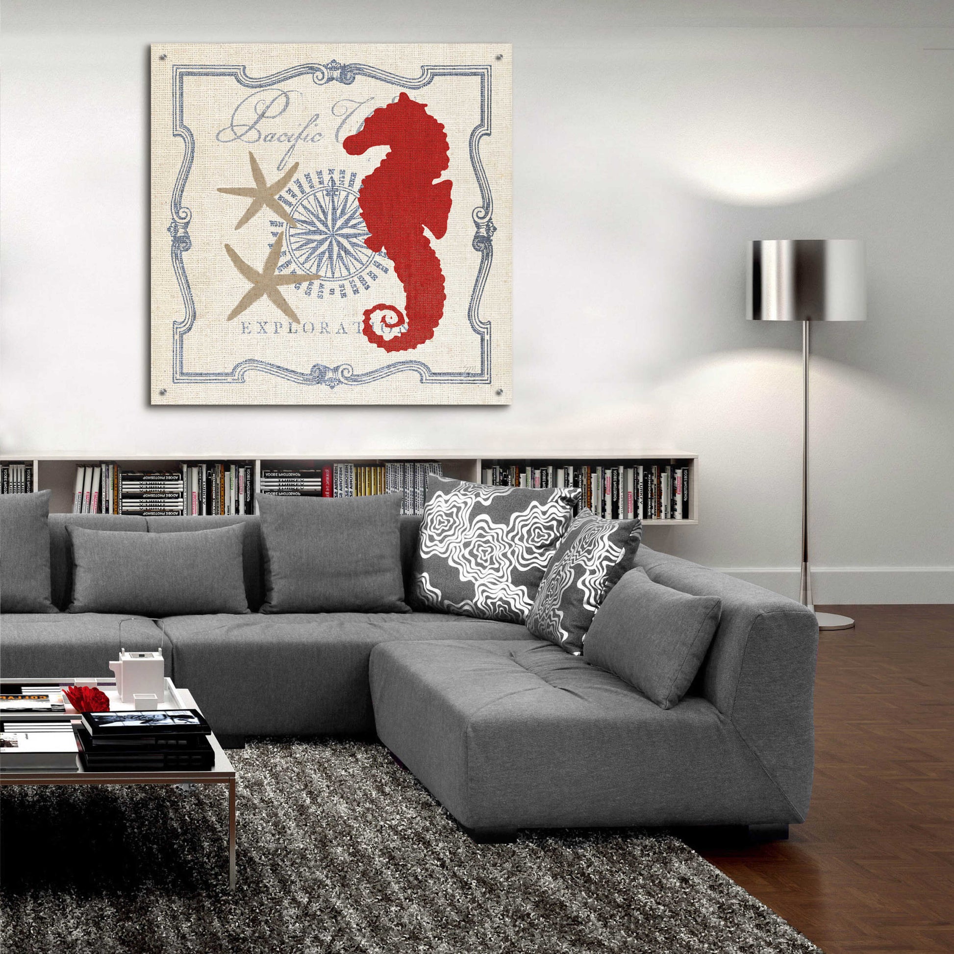 Epic Art 'Pacific Seahorse' by Studio Mousseau, Acrylic Glass Wall Art,36x36