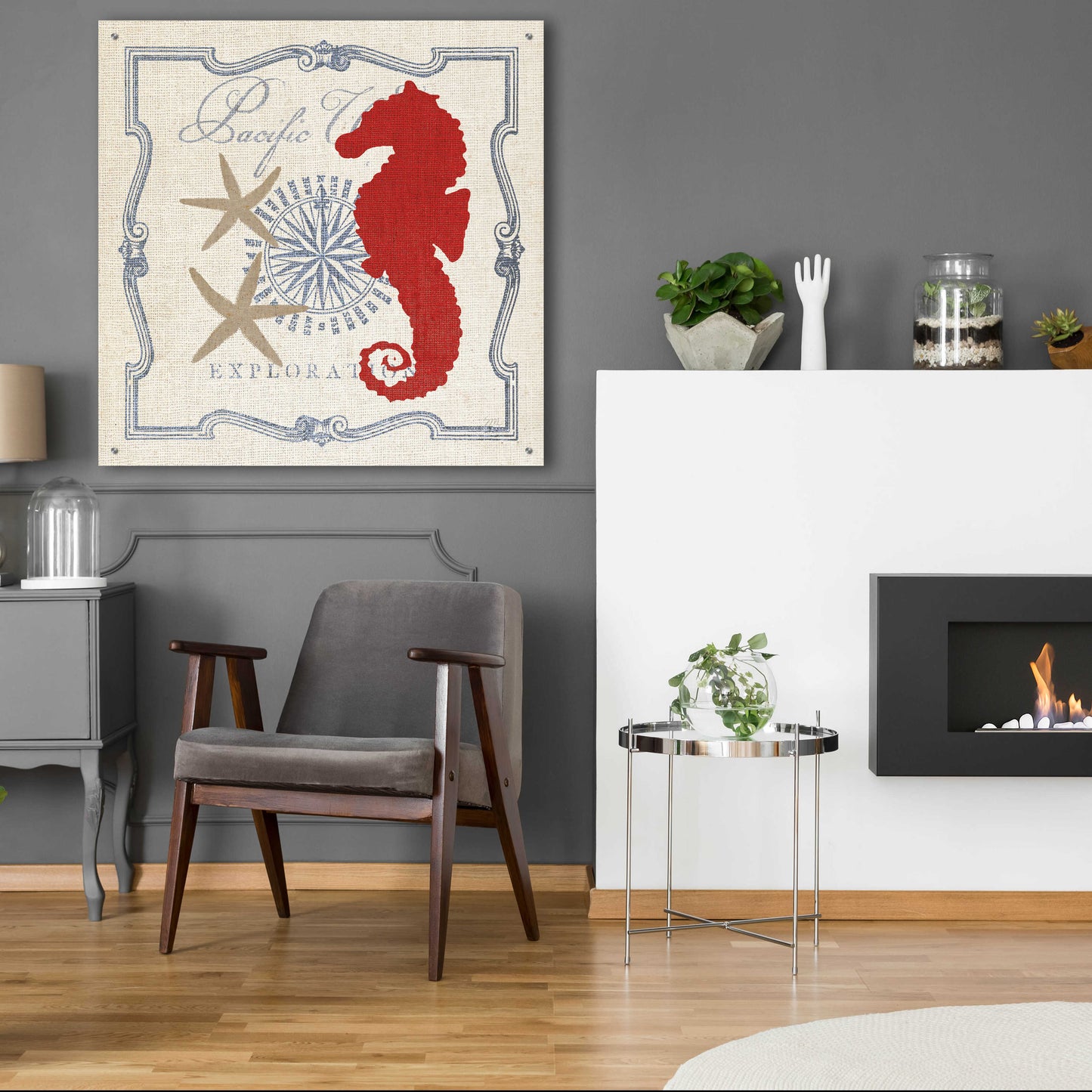 Epic Art 'Pacific Seahorse' by Studio Mousseau, Acrylic Glass Wall Art,36x36