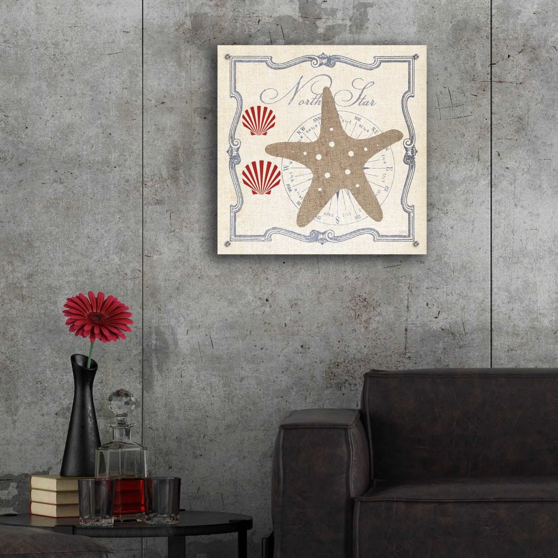 Epic Art 'Pacific Starfish' by Studio Mousseau, Acrylic Glass Wall Art,24x24