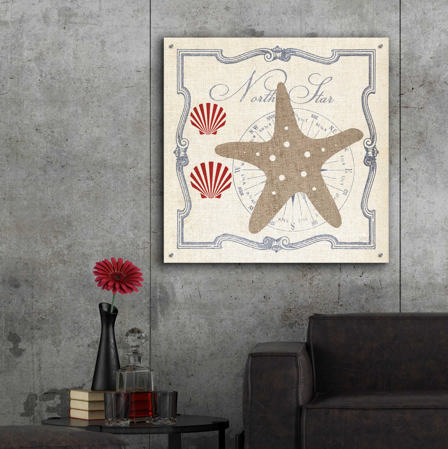 Epic Art 'Pacific Starfish' by Studio Mousseau, Acrylic Glass Wall Art,36x36