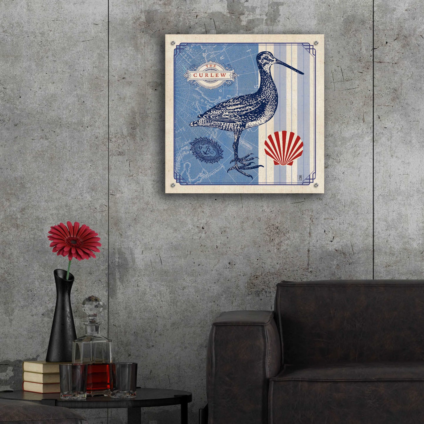 Epic Art 'Sea Bird III' by Studio Mousseau, Acrylic Glass Wall Art,24x24