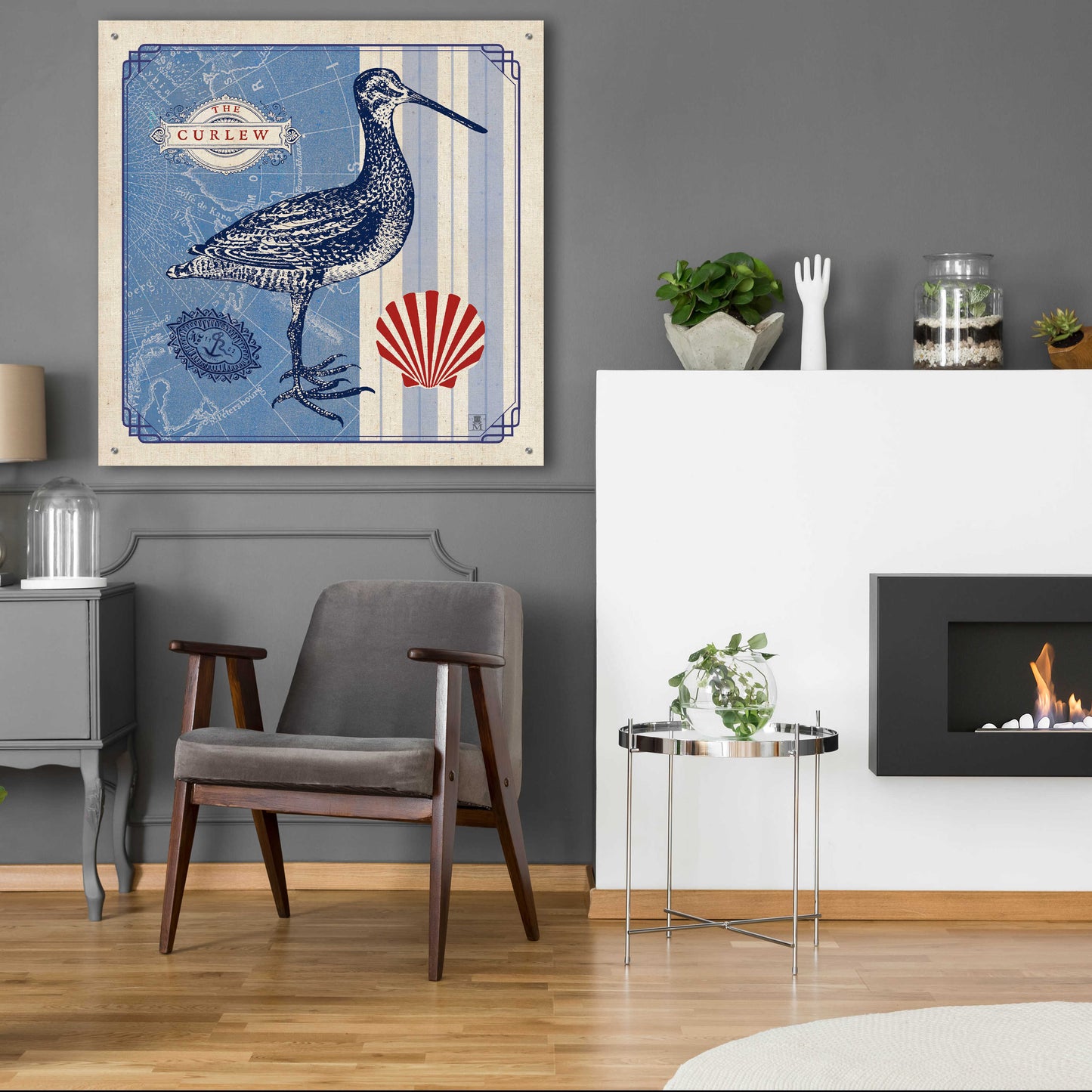 Epic Art 'Sea Bird III' by Studio Mousseau, Acrylic Glass Wall Art,36x36