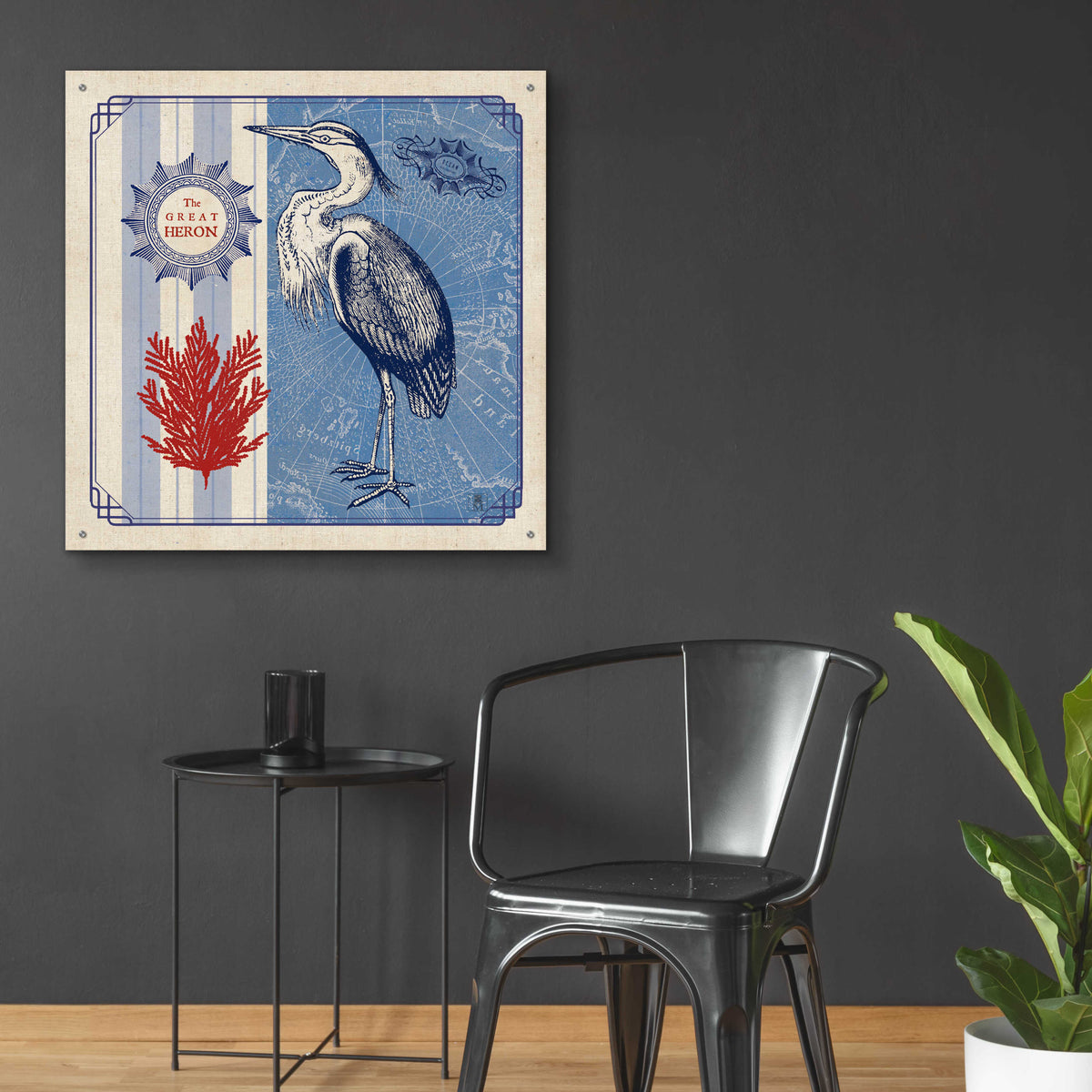 Epic Art 'Sea Bird IV' by Studio Mousseau, Acrylic Glass Wall Art,36x36