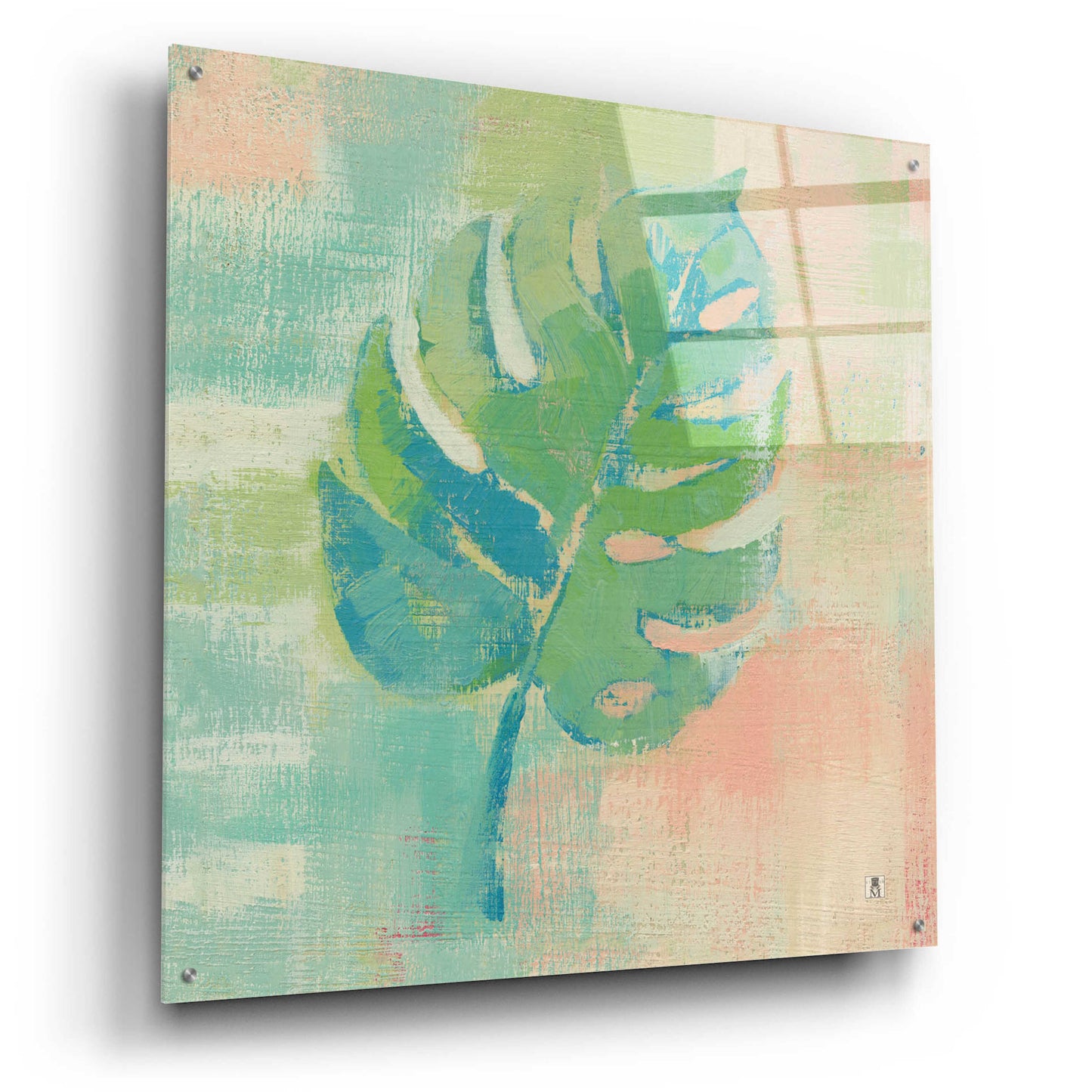 Epic Art 'Beach Cove Leaves I' by Studio Mousseau, Acrylic Glass Wall Art,36x36