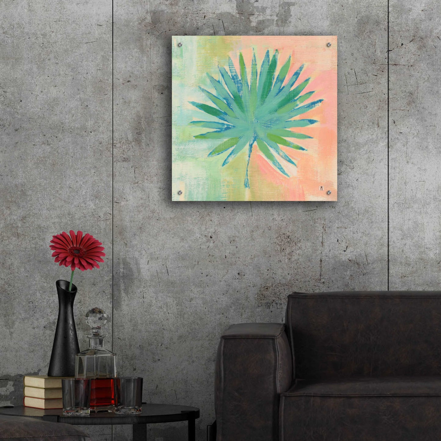 Epic Art 'Beach Cove Leaves II' by Studio Mousseau, Acrylic Glass Wall Art,24x24