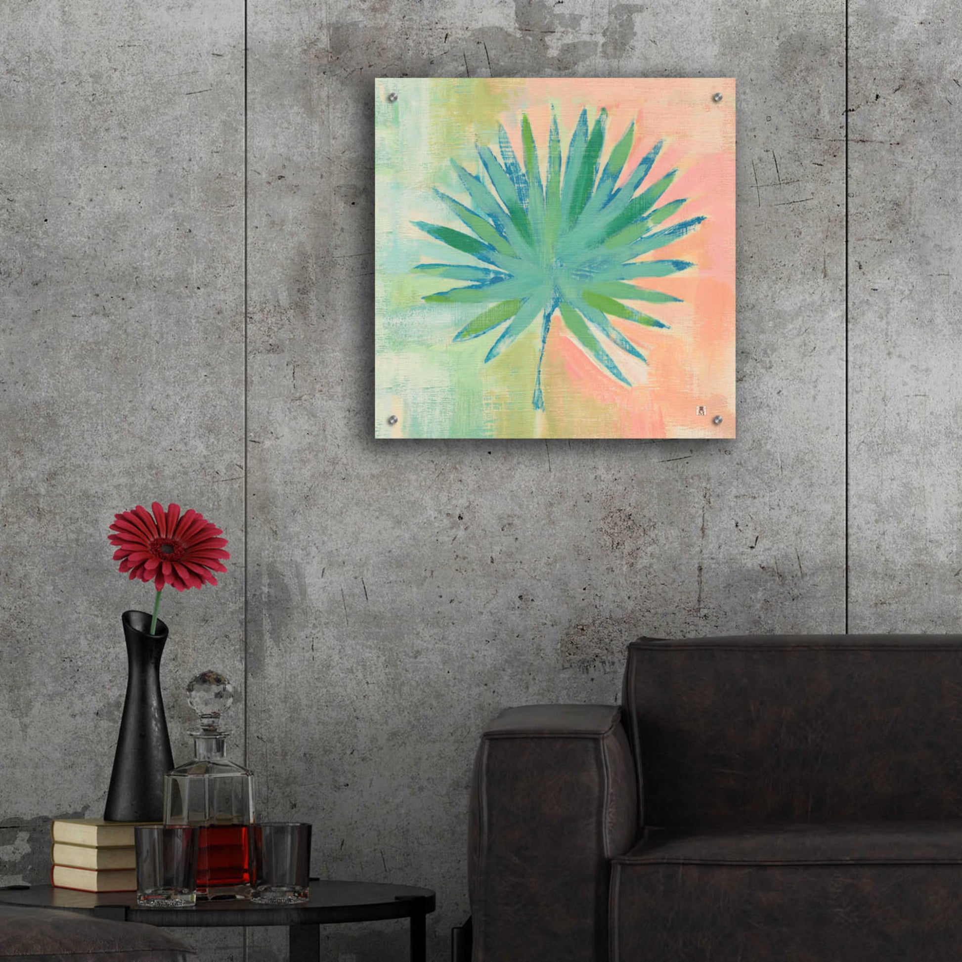 Epic Art 'Beach Cove Leaves II' by Studio Mousseau, Acrylic Glass Wall Art,24x24