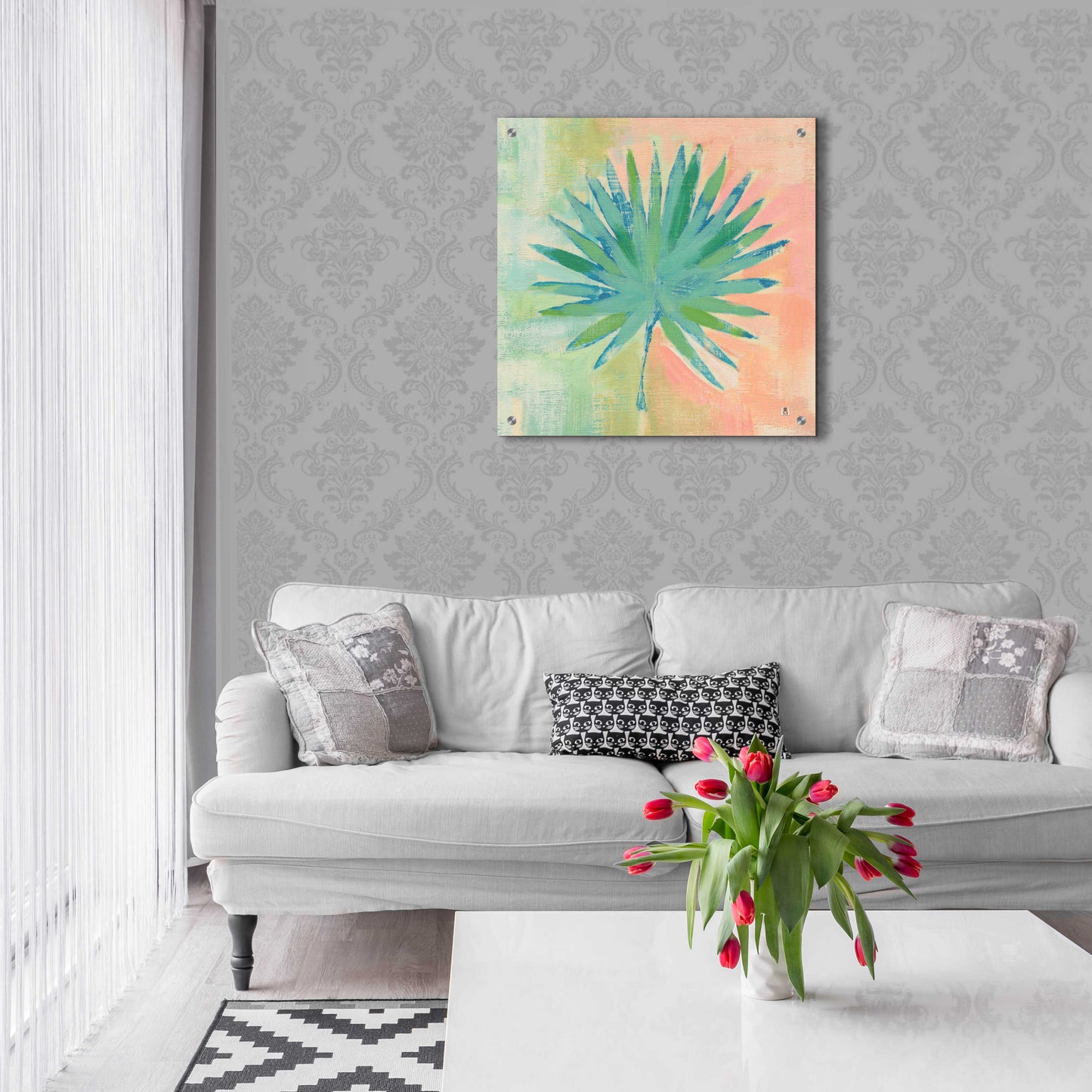 Epic Art 'Beach Cove Leaves II' by Studio Mousseau, Acrylic Glass Wall Art,24x24