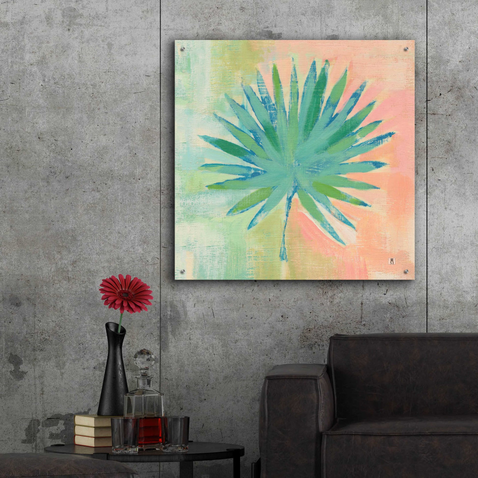 Epic Art 'Beach Cove Leaves II' by Studio Mousseau, Acrylic Glass Wall Art,36x36