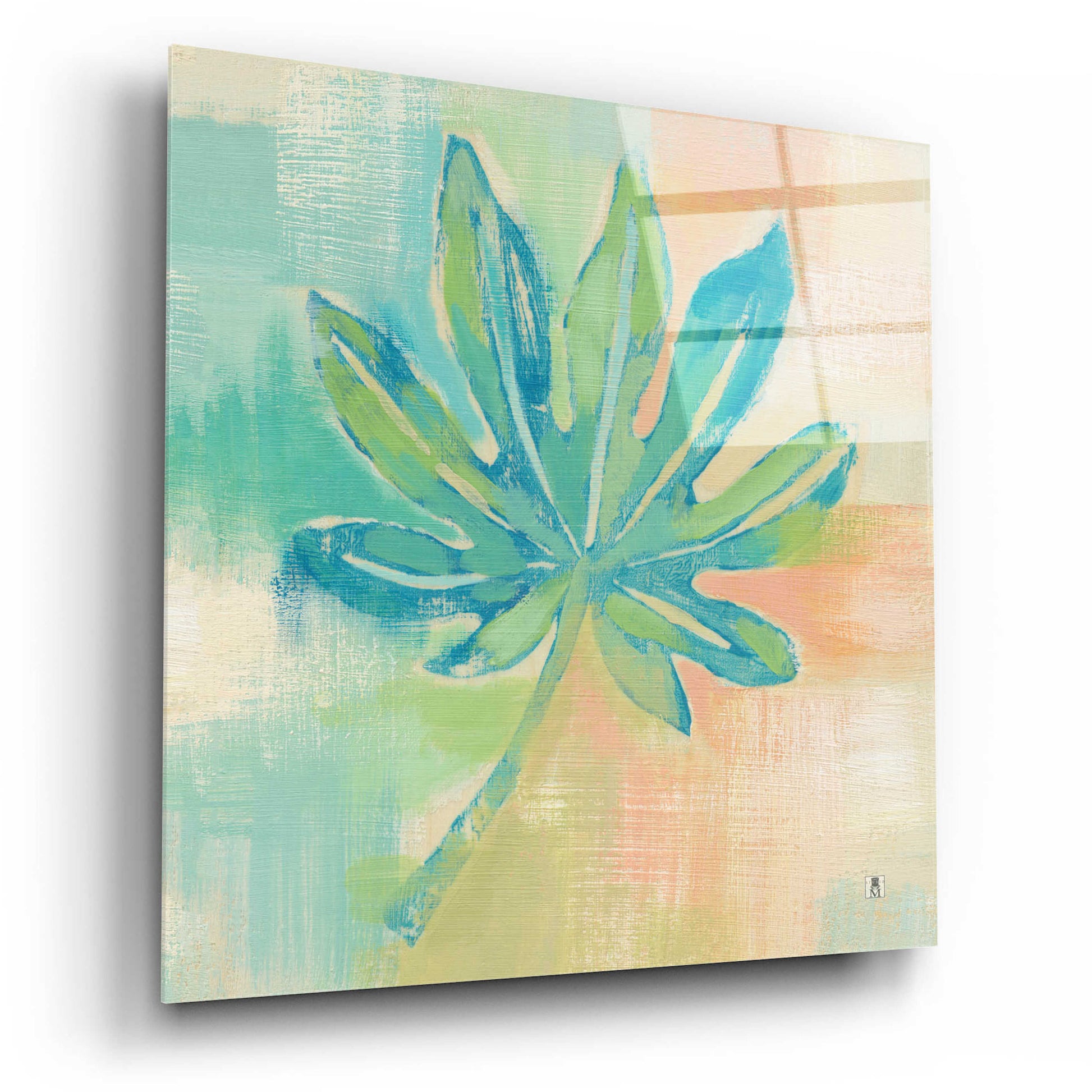 Epic Art 'Beach Cove Leaves IV' by Studio Mousseau, Acrylic Glass Wall Art,12x12