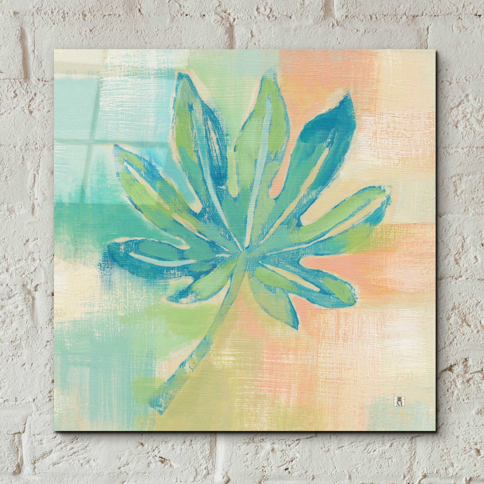 Epic Art 'Beach Cove Leaves IV' by Studio Mousseau, Acrylic Glass Wall Art,12x12