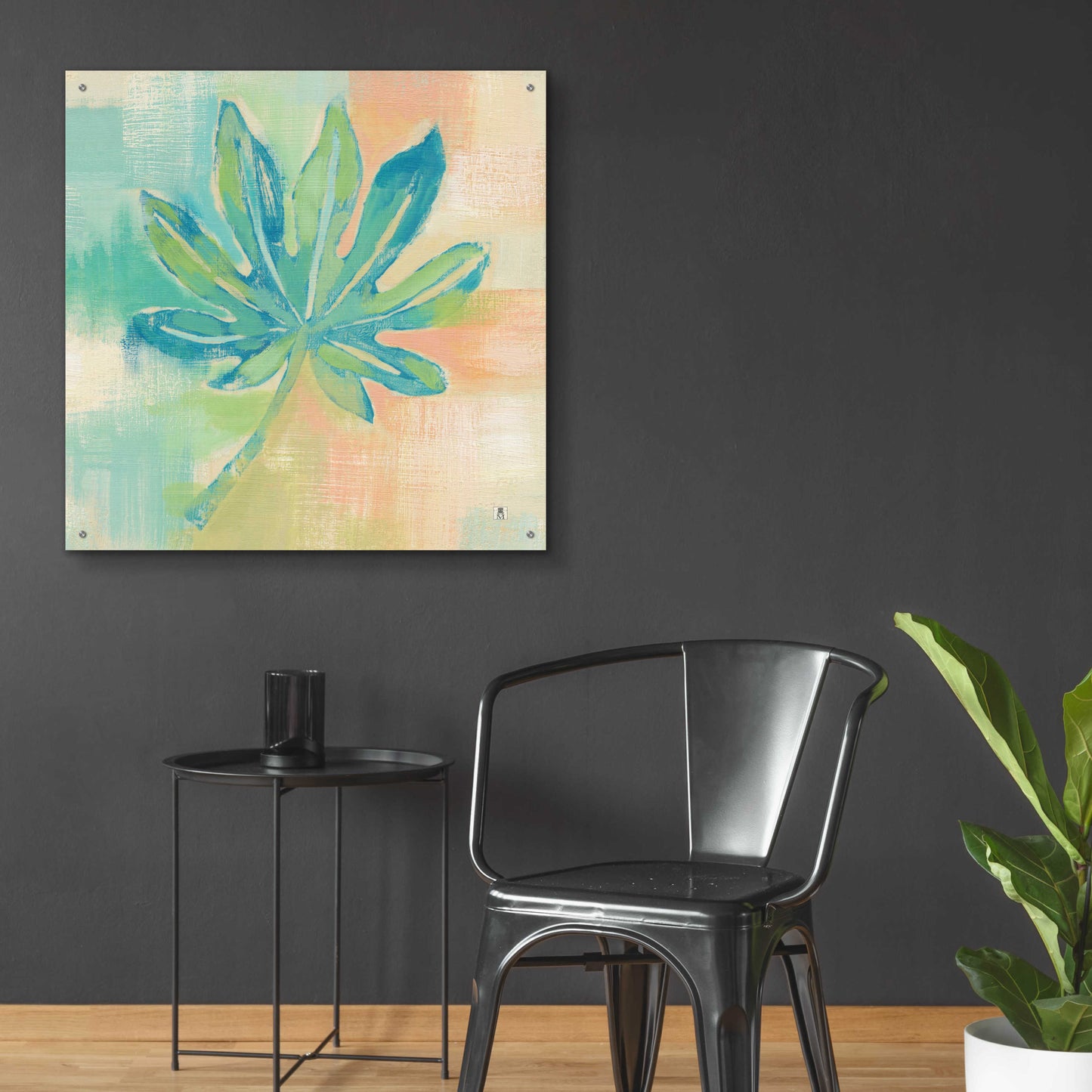 Epic Art 'Beach Cove Leaves IV' by Studio Mousseau, Acrylic Glass Wall Art,36x36