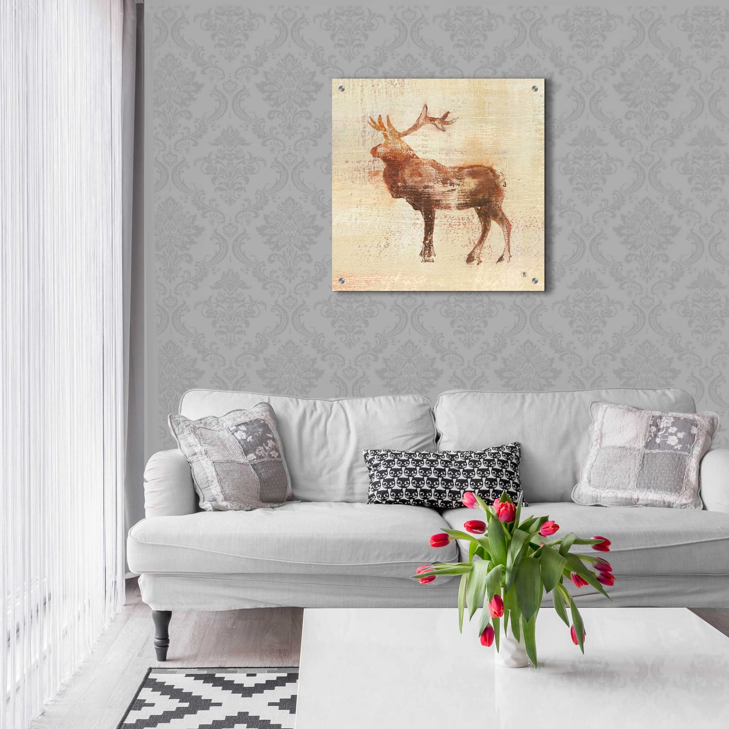 Epic Art 'Elk Study' by Studio Mousseau, Acrylic Glass Wall Art,24x24