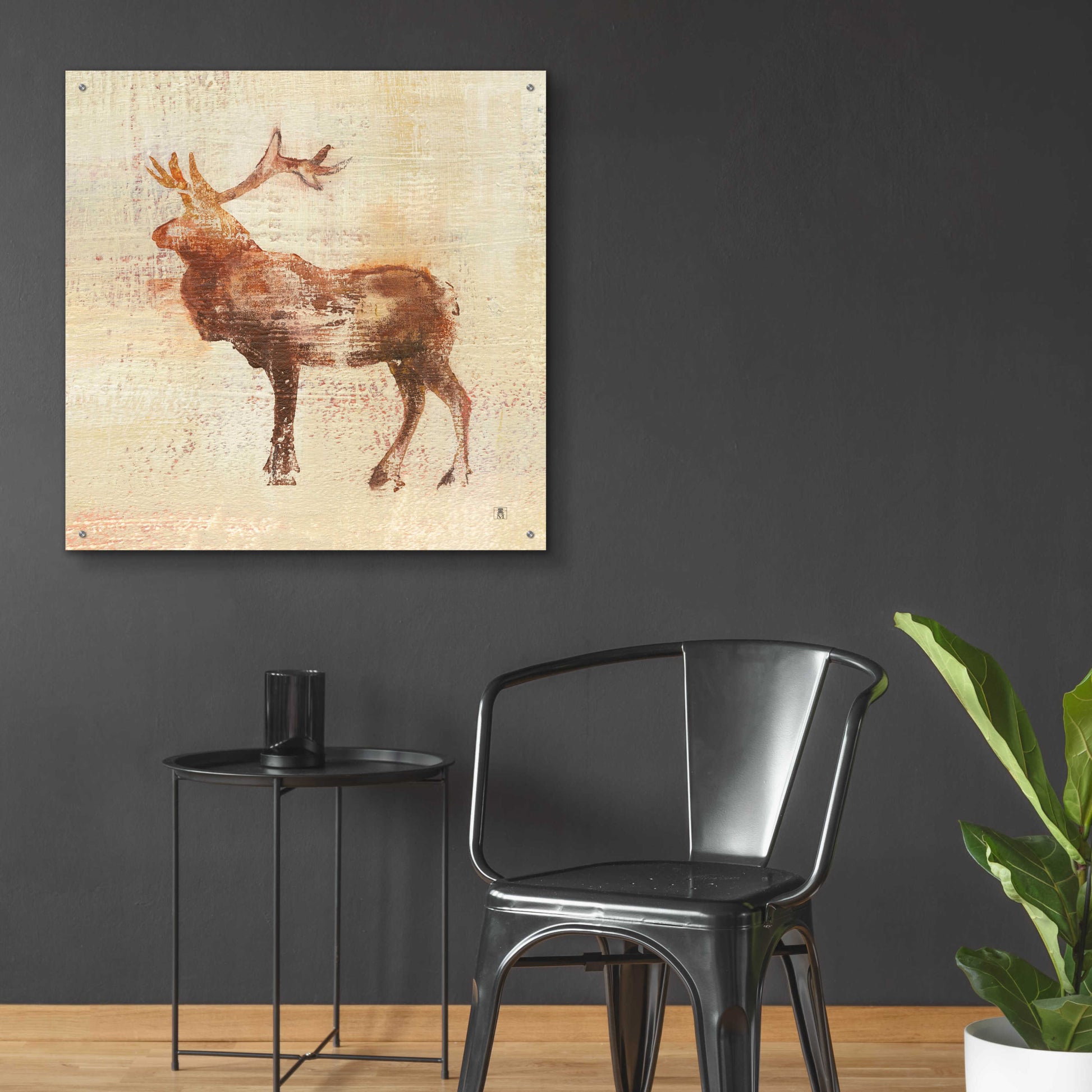 Epic Art 'Elk Study' by Studio Mousseau, Acrylic Glass Wall Art,36x36