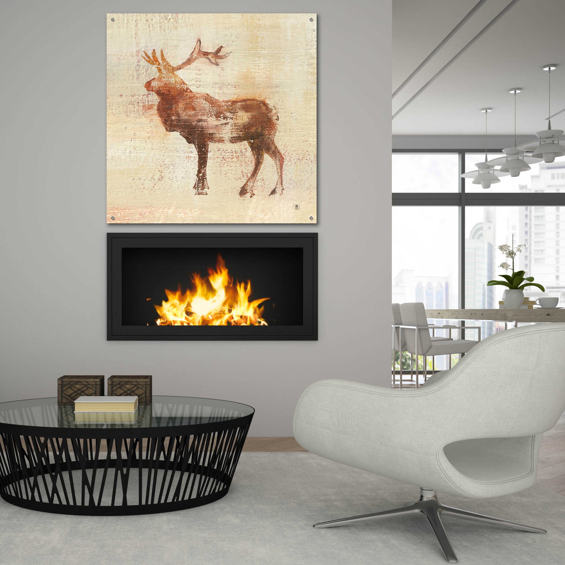 Epic Art 'Elk Study' by Studio Mousseau, Acrylic Glass Wall Art,36x36