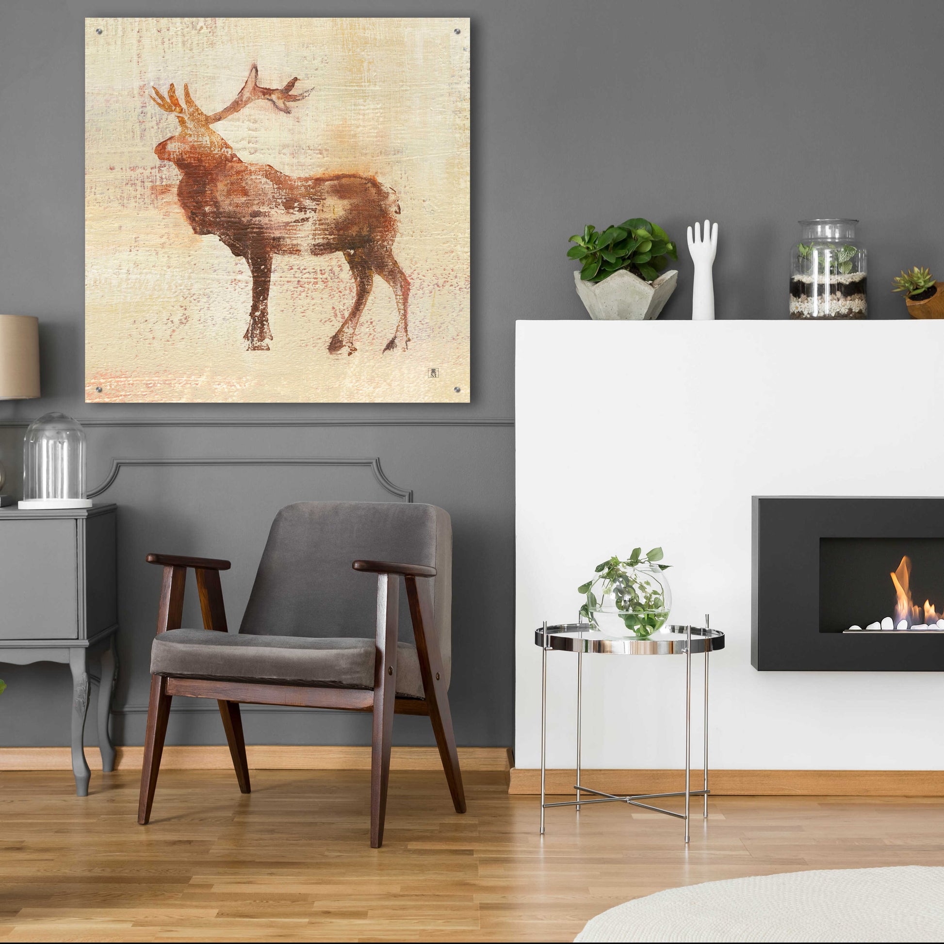 Epic Art 'Elk Study' by Studio Mousseau, Acrylic Glass Wall Art,36x36