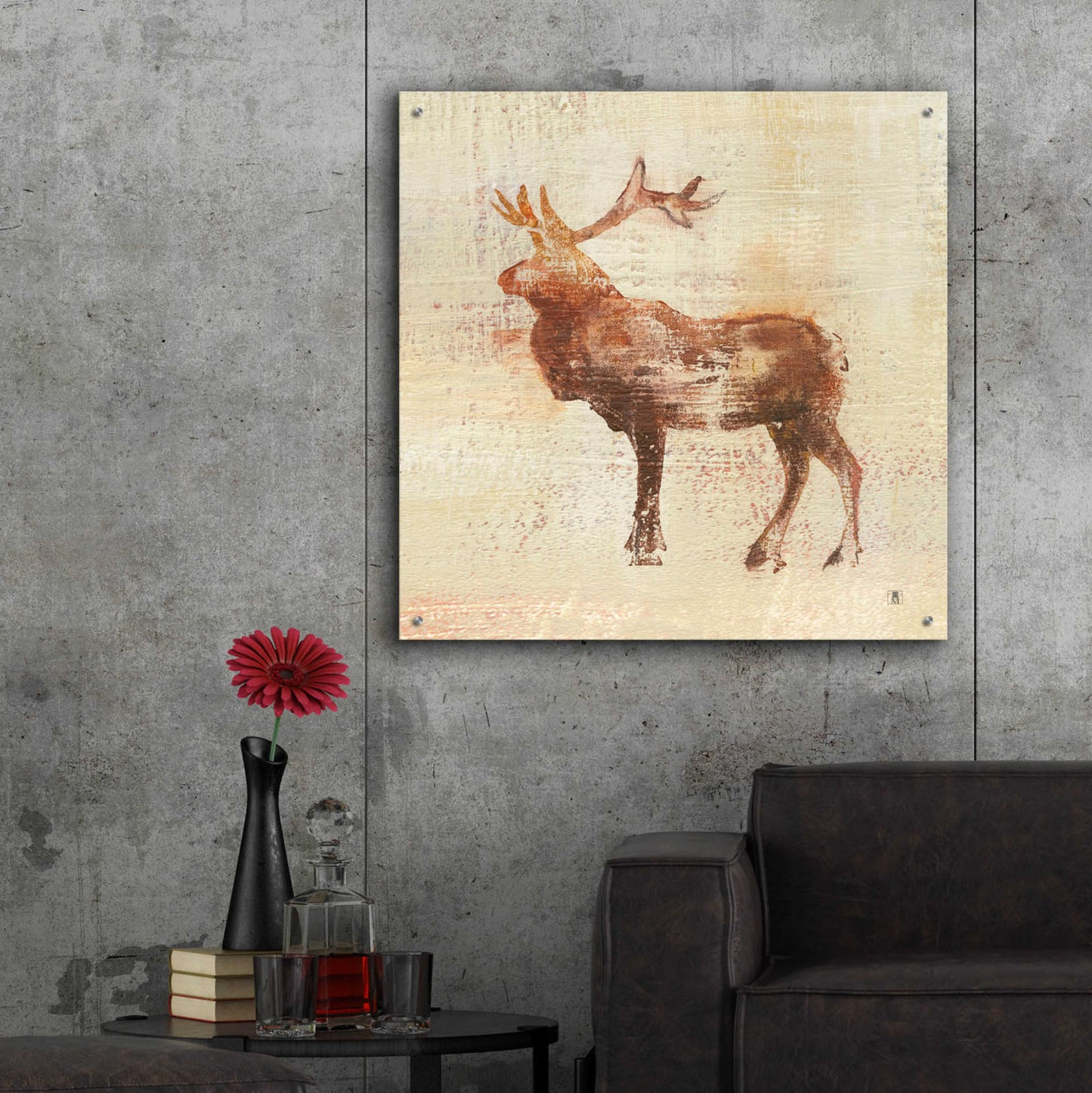 Epic Art 'Elk Study' by Studio Mousseau, Acrylic Glass Wall Art,36x36