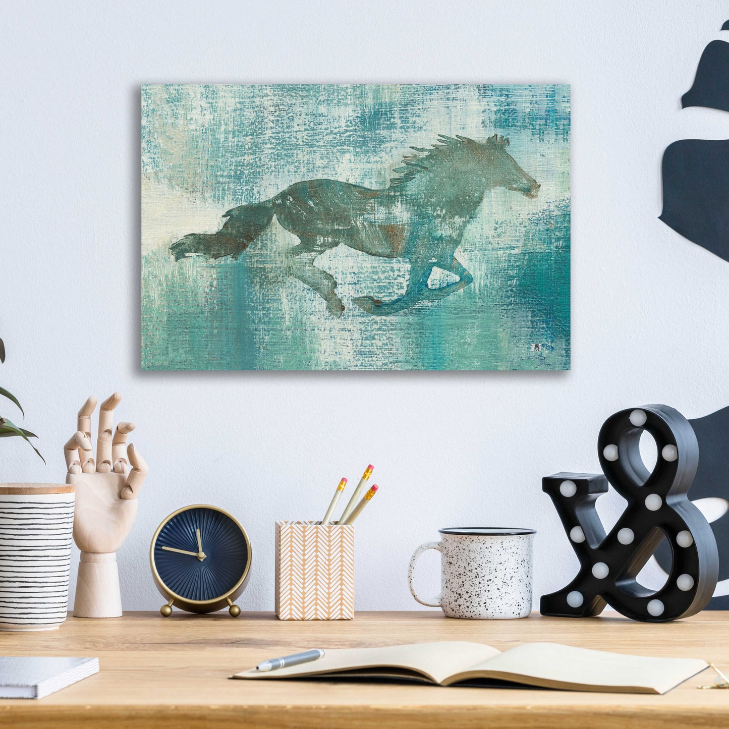 Epic Art 'Mustang Study' by Studio Mousseau, Acrylic Glass Wall Art,16x12