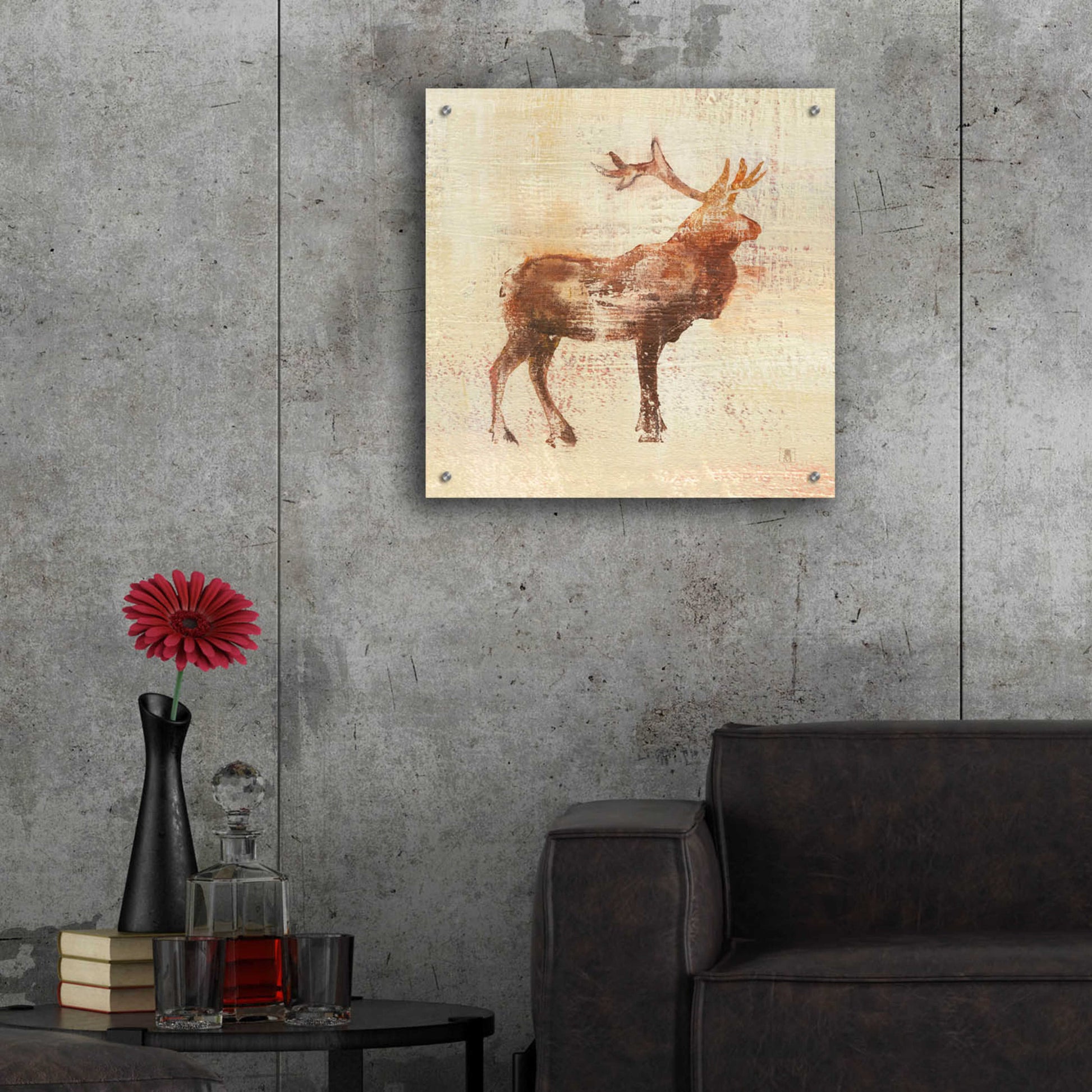 Epic Art 'Elk Study v2' by Studio Mousseau, Acrylic Glass Wall Art,24x24