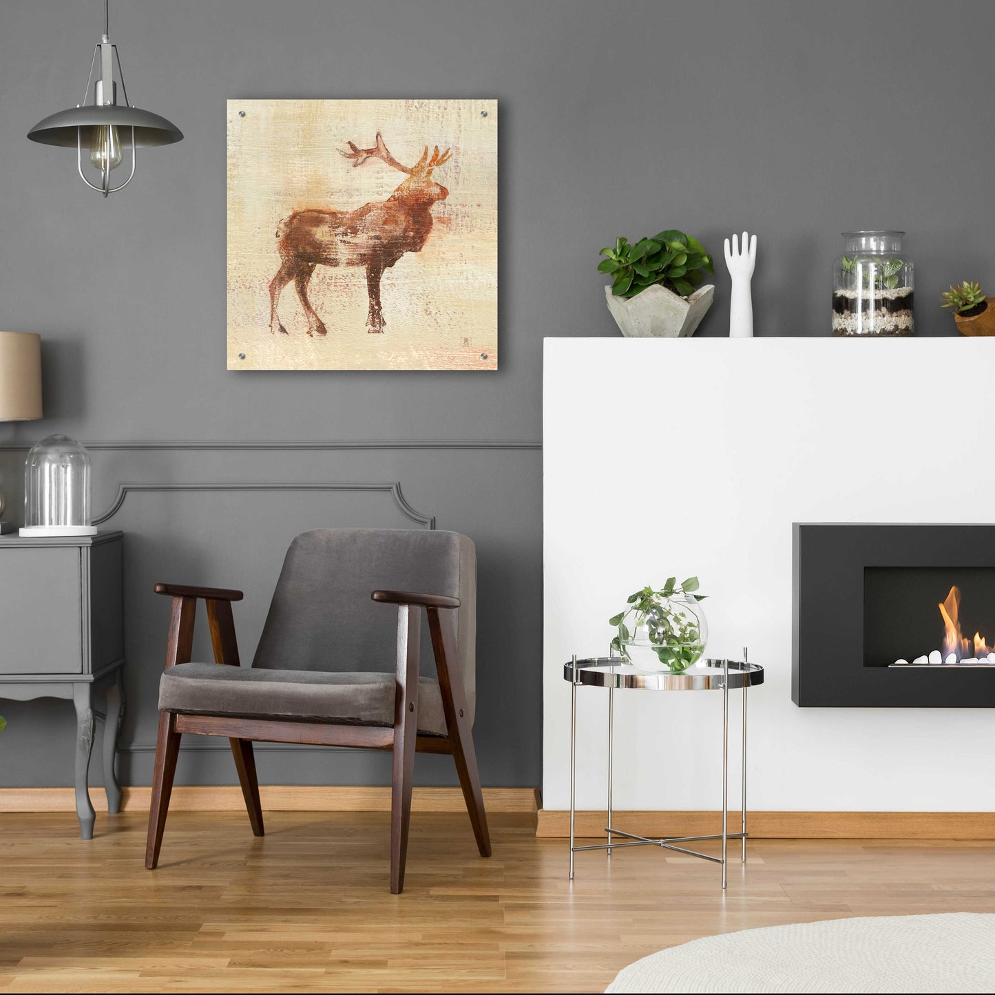 Epic Art 'Elk Study v2' by Studio Mousseau, Acrylic Glass Wall Art,24x24