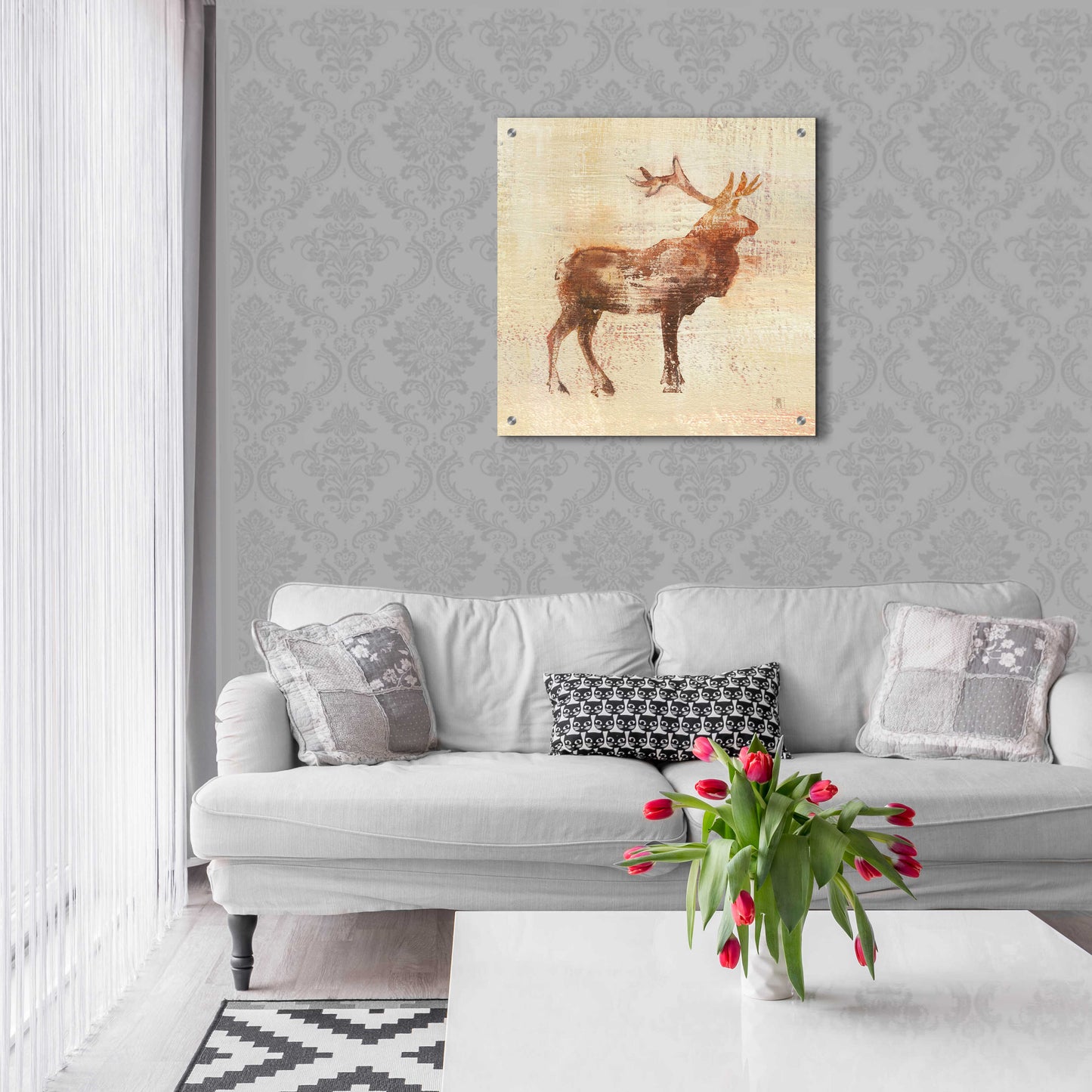 Epic Art 'Elk Study v2' by Studio Mousseau, Acrylic Glass Wall Art,24x24