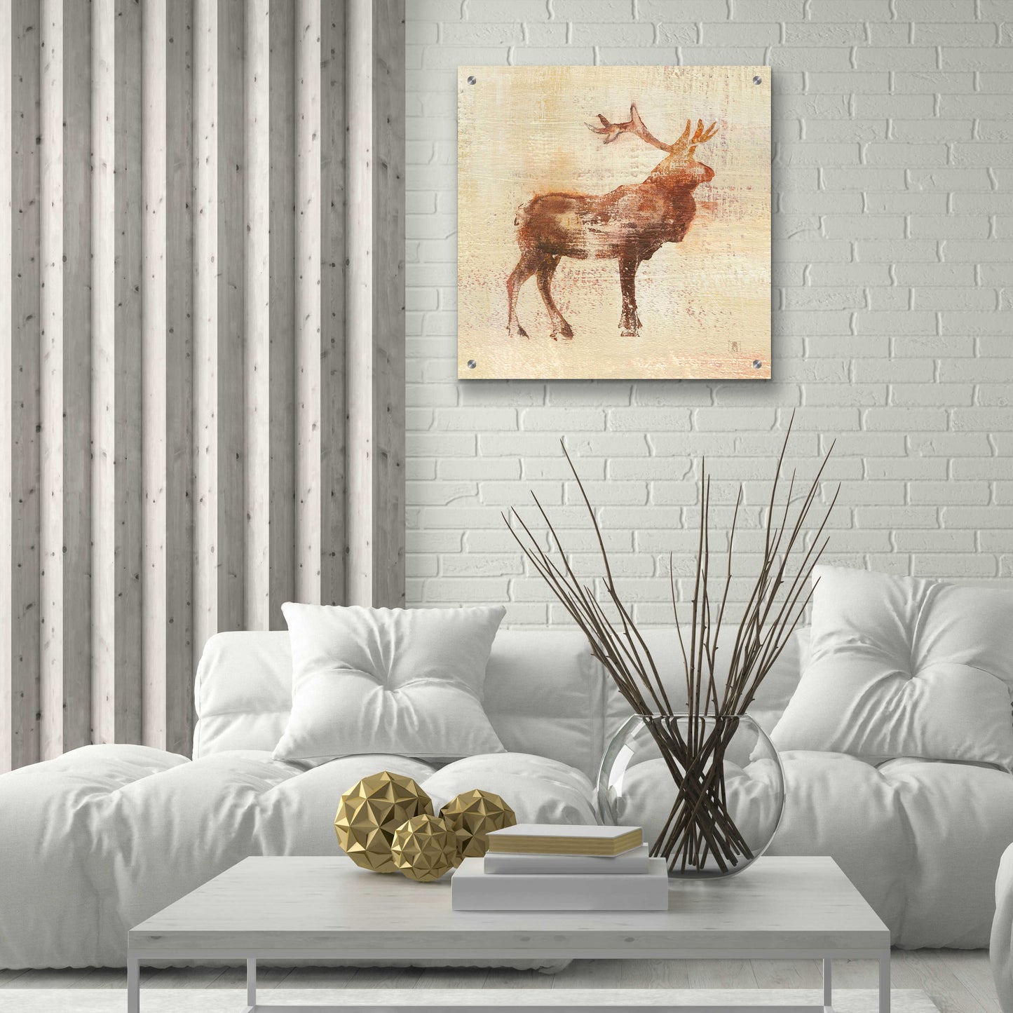 Epic Art 'Elk Study v2' by Studio Mousseau, Acrylic Glass Wall Art,24x24