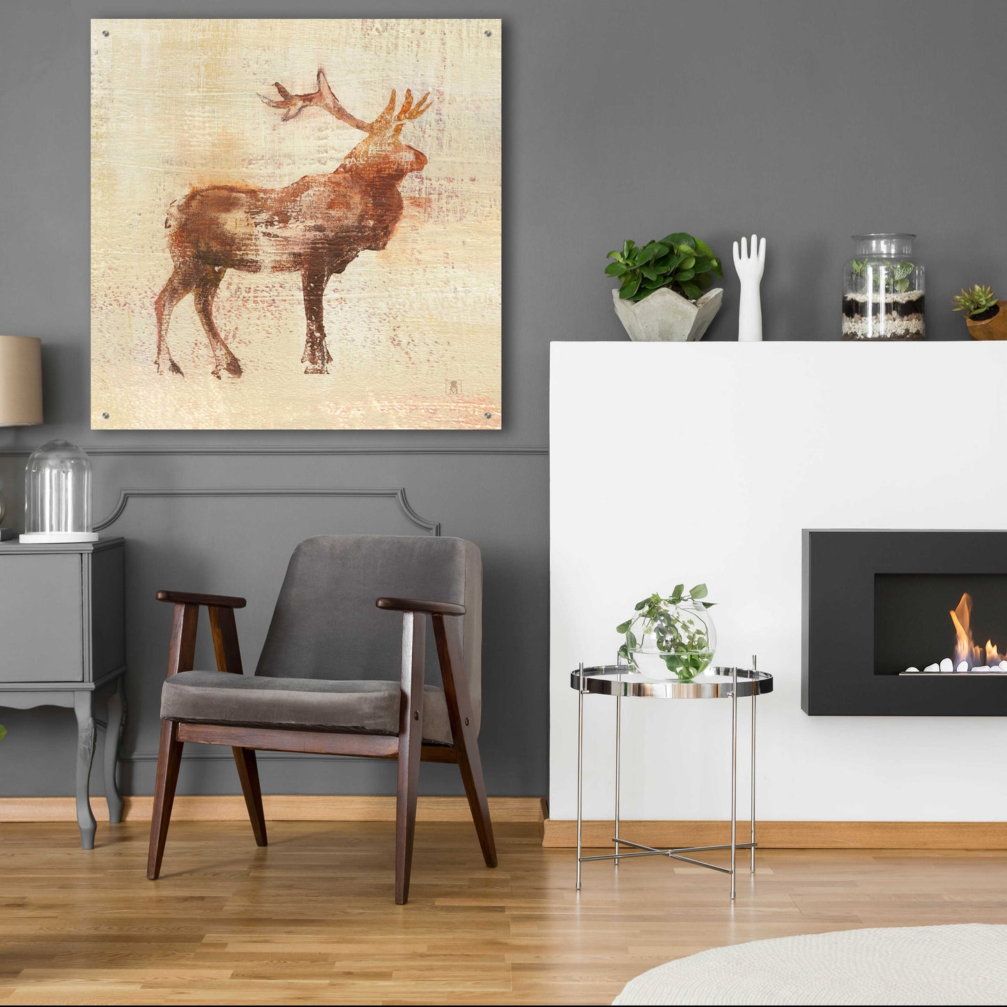 Epic Art 'Elk Study v2' by Studio Mousseau, Acrylic Glass Wall Art,36x36