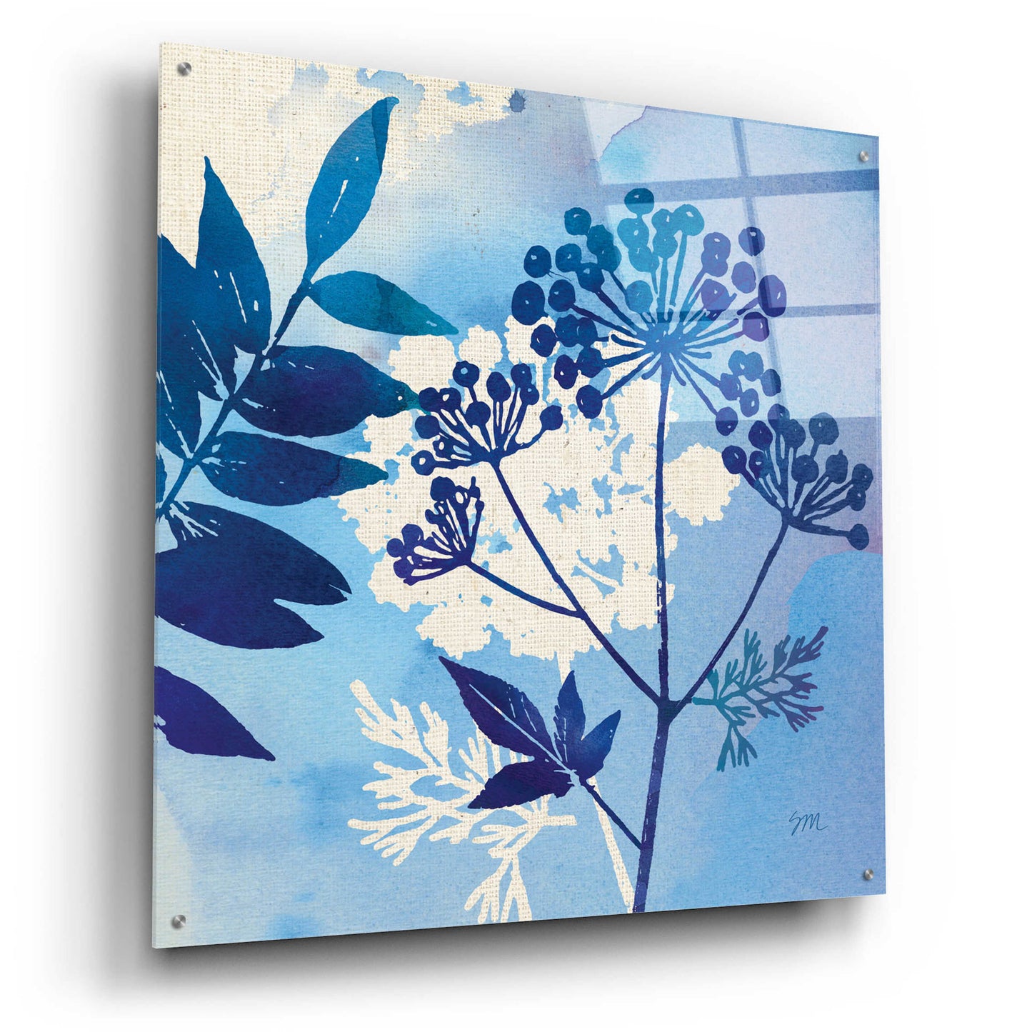 Epic Art 'Blue Sky Garden I' by Studio Mousseau, Acrylic Glass Wall Art,36x36