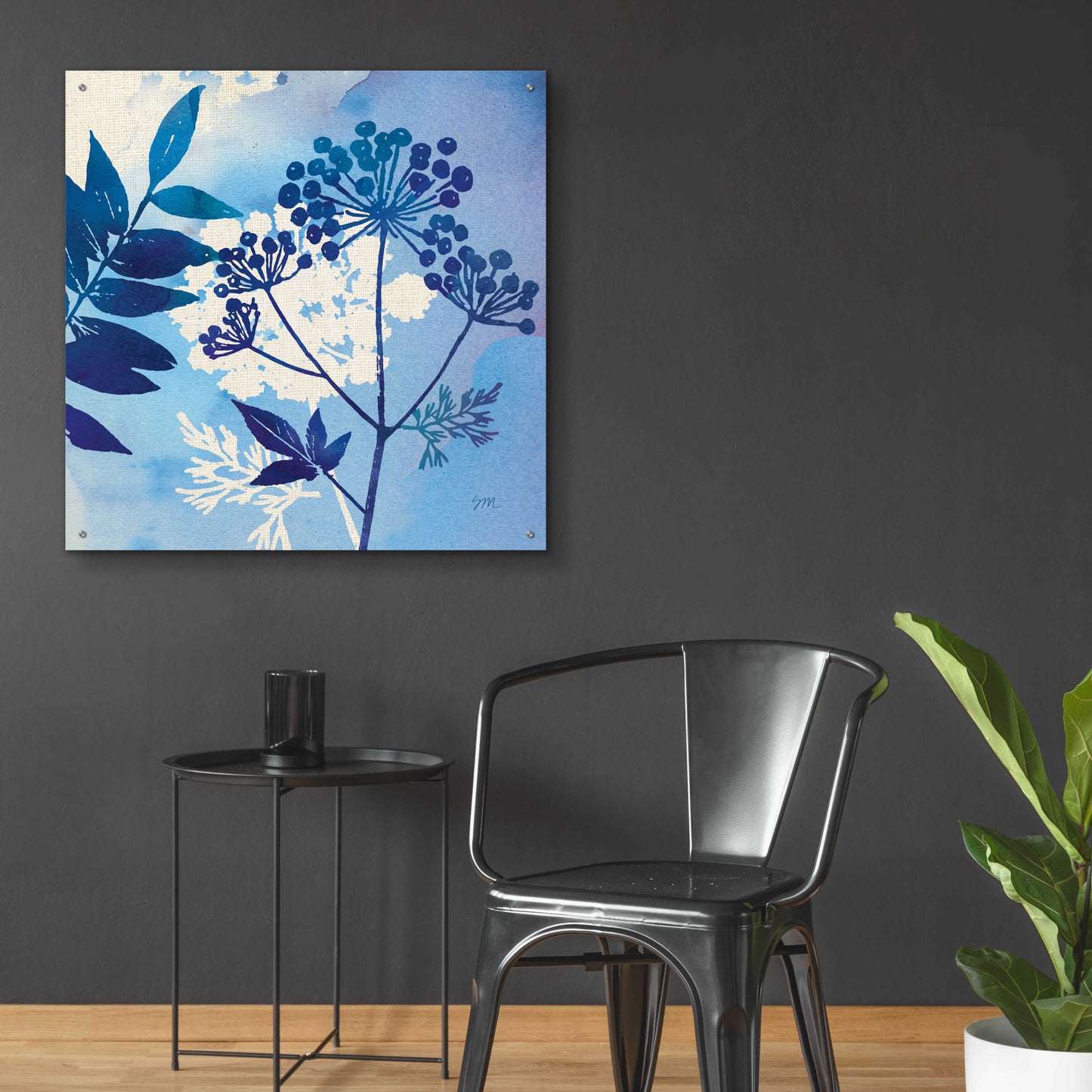 Epic Art 'Blue Sky Garden I' by Studio Mousseau, Acrylic Glass Wall Art,36x36