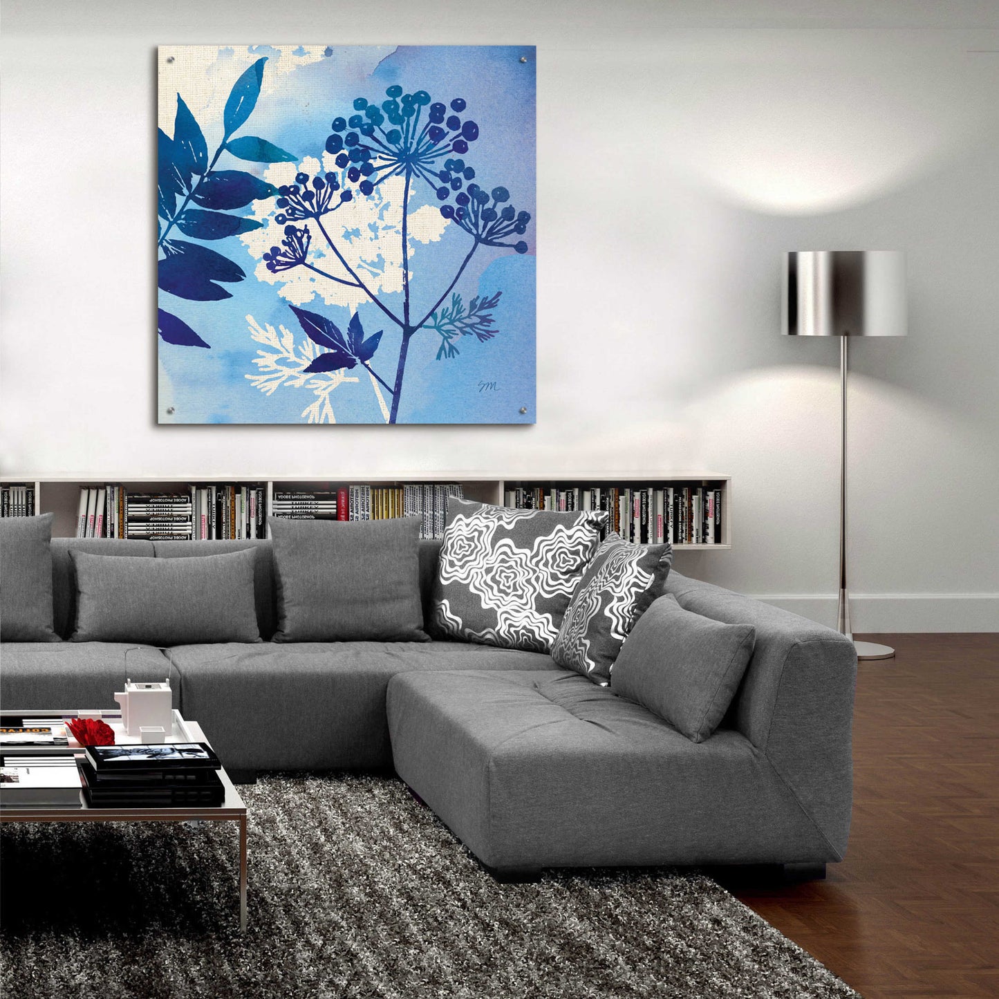 Epic Art 'Blue Sky Garden I' by Studio Mousseau, Acrylic Glass Wall Art,36x36