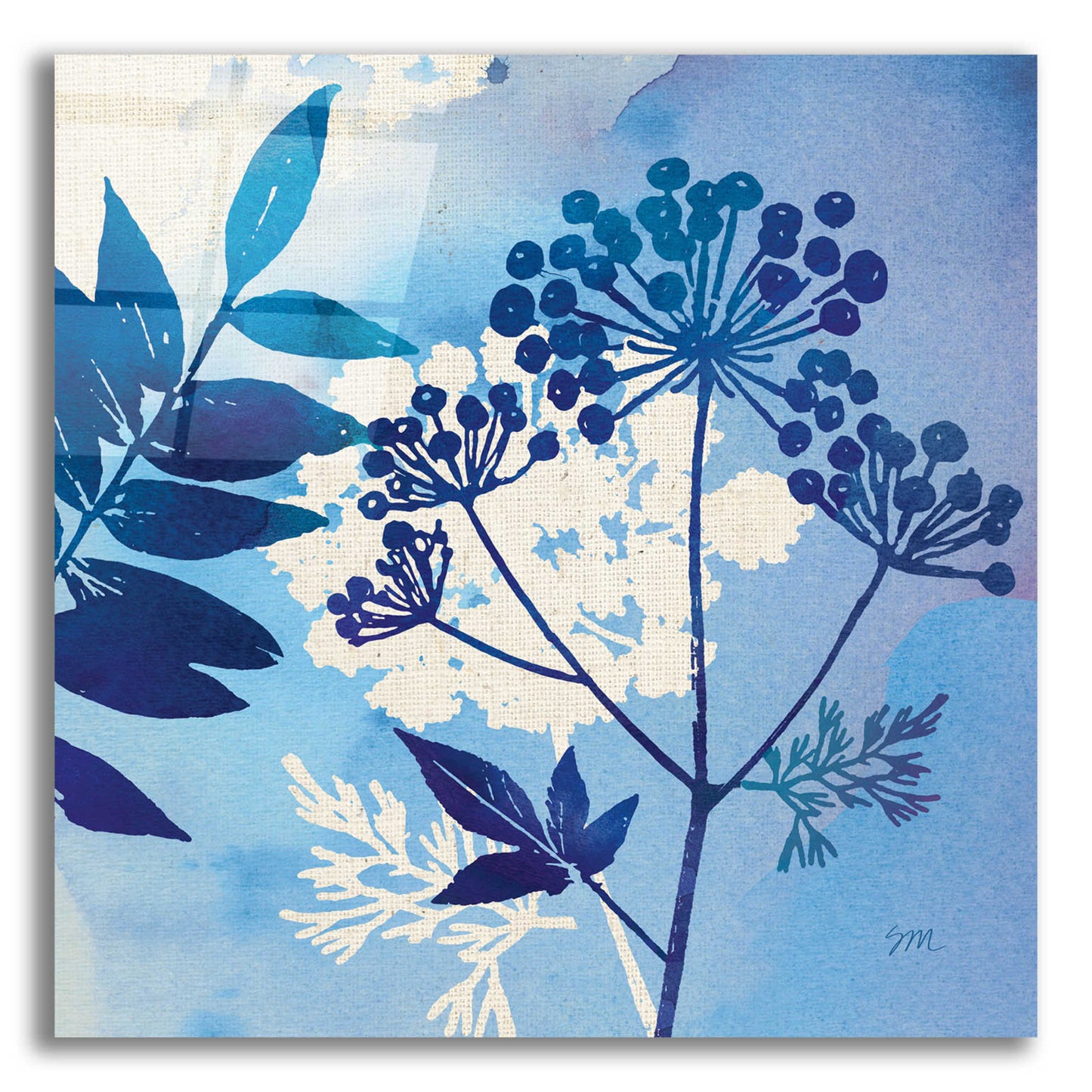 Epic Art 'Blue Sky Garden I' by Studio Mousseau, Acrylic Glass Wall Art