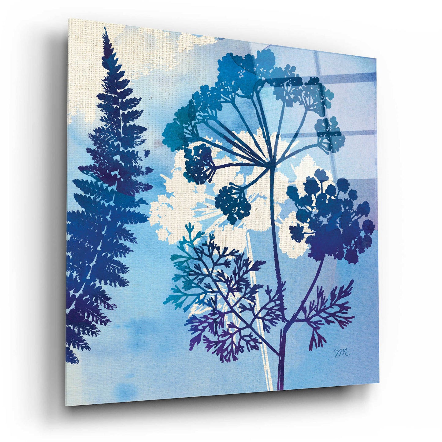 Epic Art 'Blue Sky Garden II' by Studio Mousseau, Acrylic Glass Wall Art,12x12