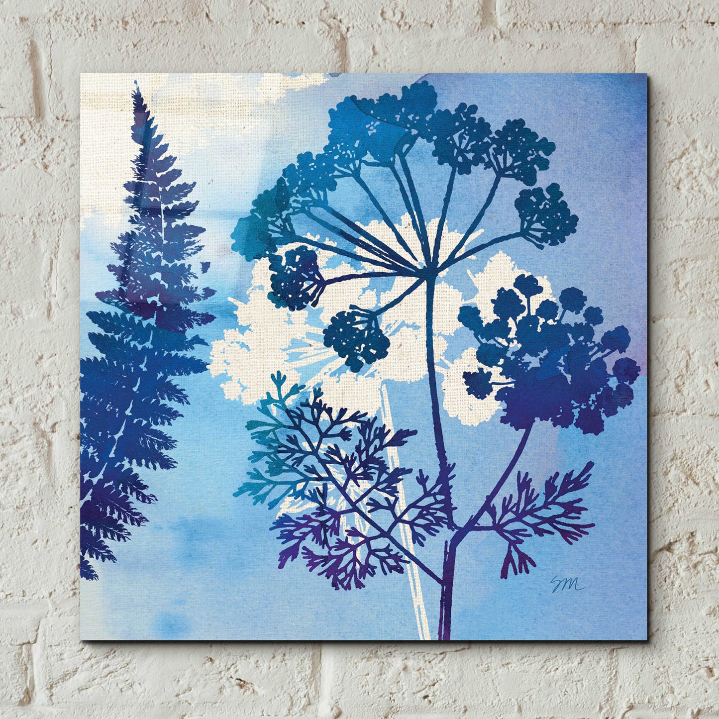 Epic Art 'Blue Sky Garden II' by Studio Mousseau, Acrylic Glass Wall Art,12x12