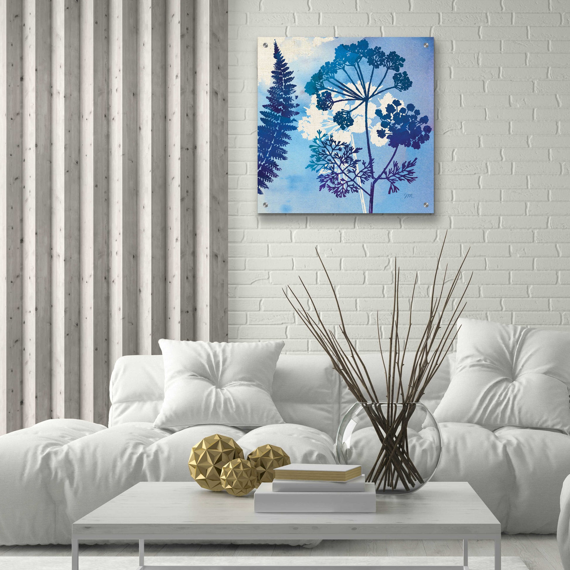 Epic Art 'Blue Sky Garden II' by Studio Mousseau, Acrylic Glass Wall Art,24x24