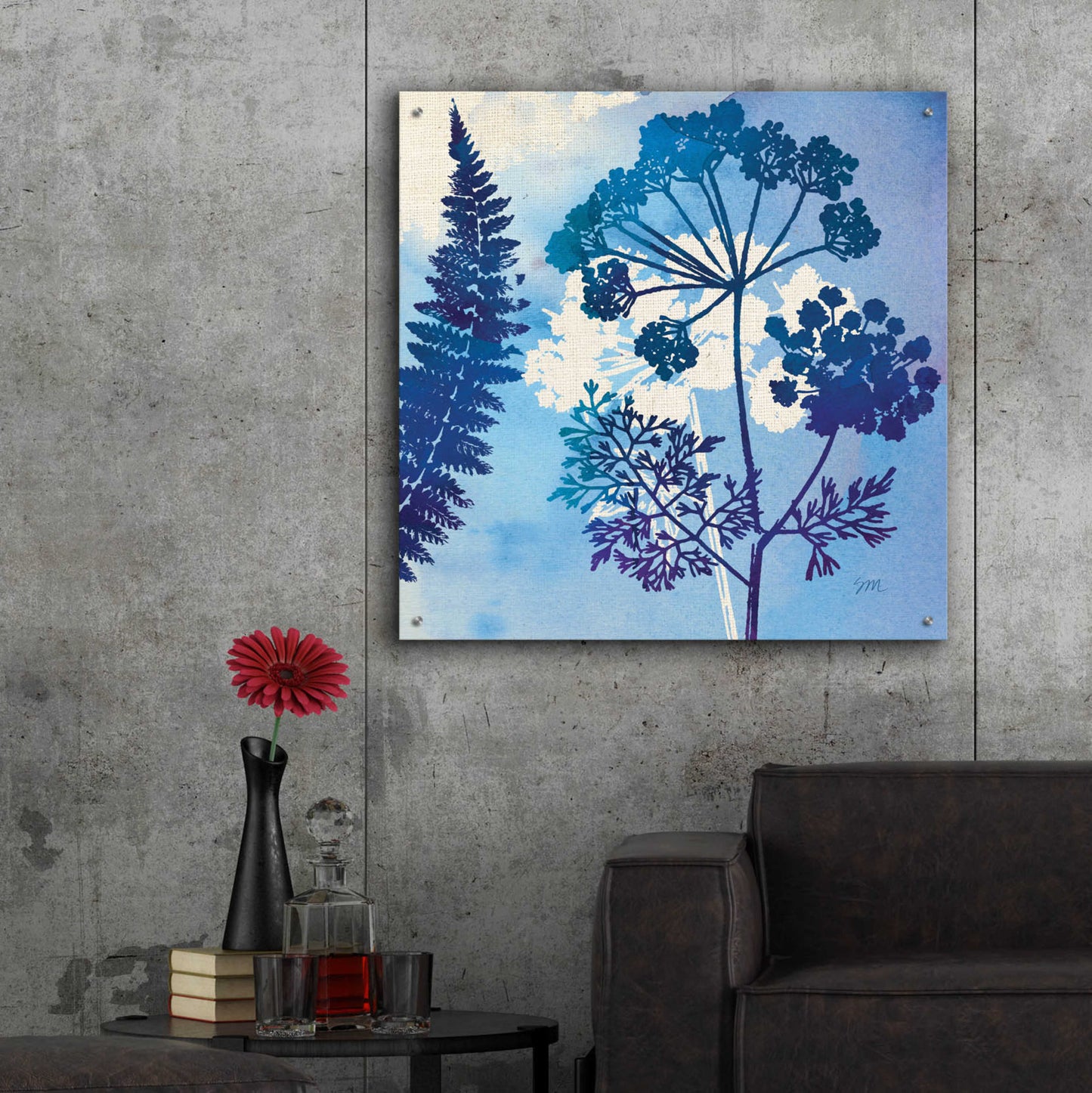 Epic Art 'Blue Sky Garden II' by Studio Mousseau, Acrylic Glass Wall Art,36x36