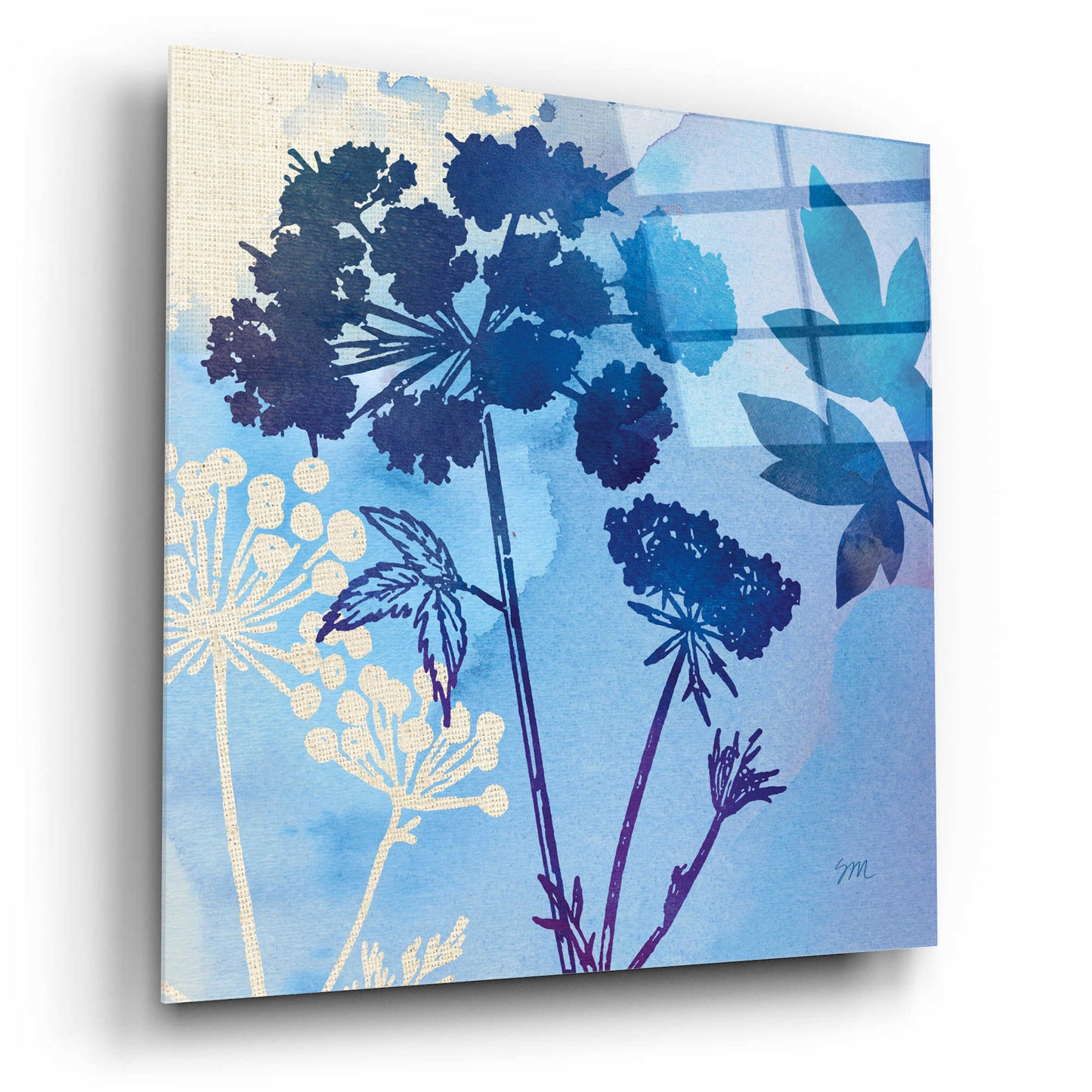 Epic Art 'Blue Sky Garden III' by Studio Mousseau, Acrylic Glass Wall Art,12x12