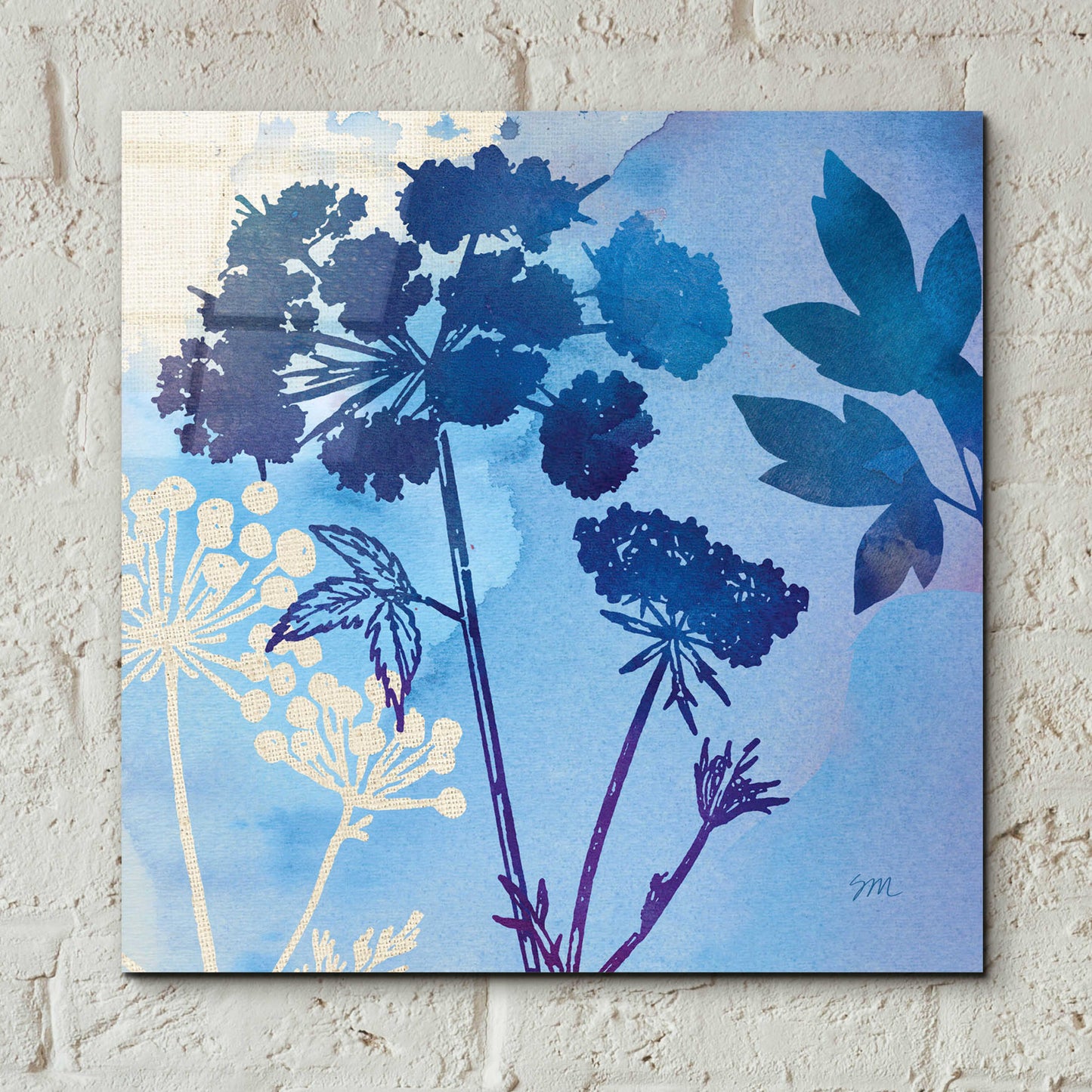 Epic Art 'Blue Sky Garden III' by Studio Mousseau, Acrylic Glass Wall Art,12x12