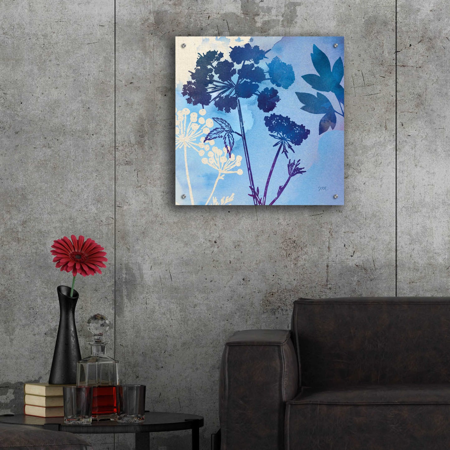 Epic Art 'Blue Sky Garden III' by Studio Mousseau, Acrylic Glass Wall Art,24x24