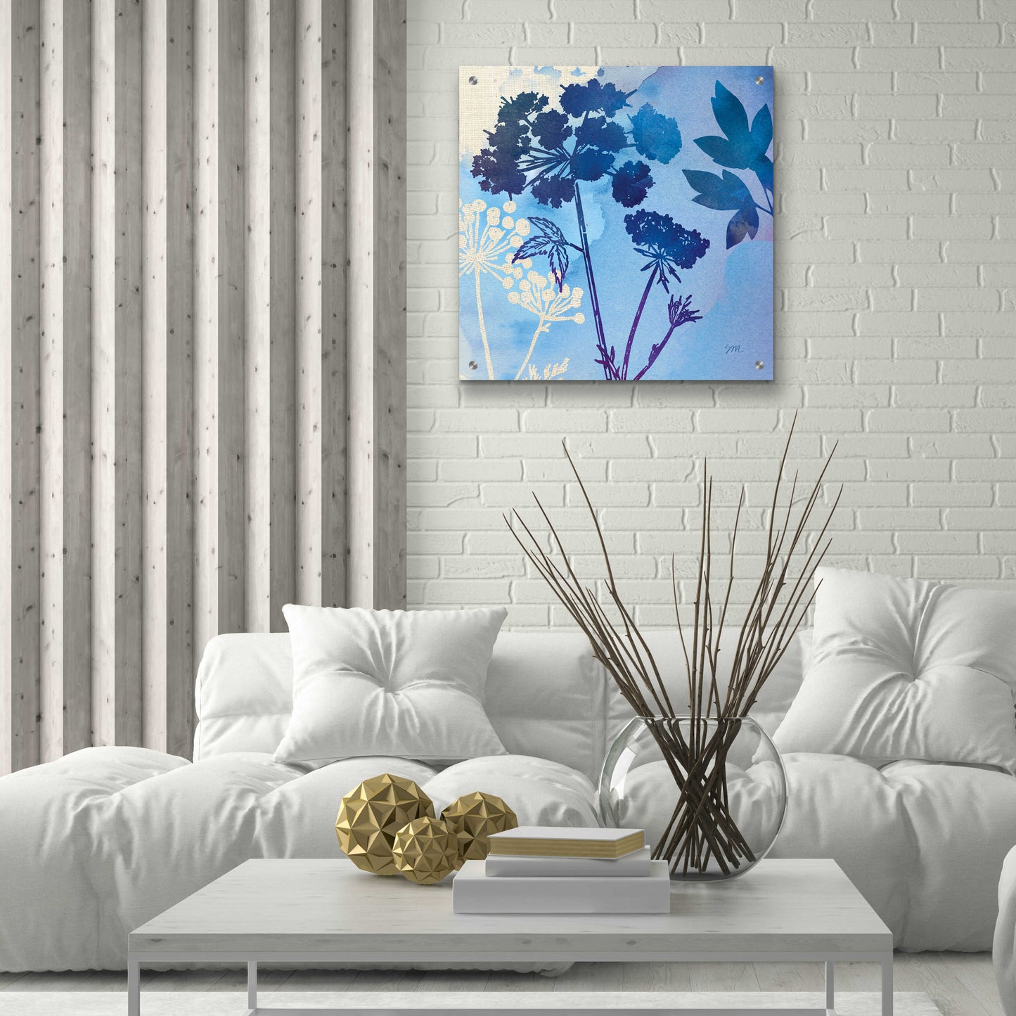 Epic Art 'Blue Sky Garden III' by Studio Mousseau, Acrylic Glass Wall Art,24x24