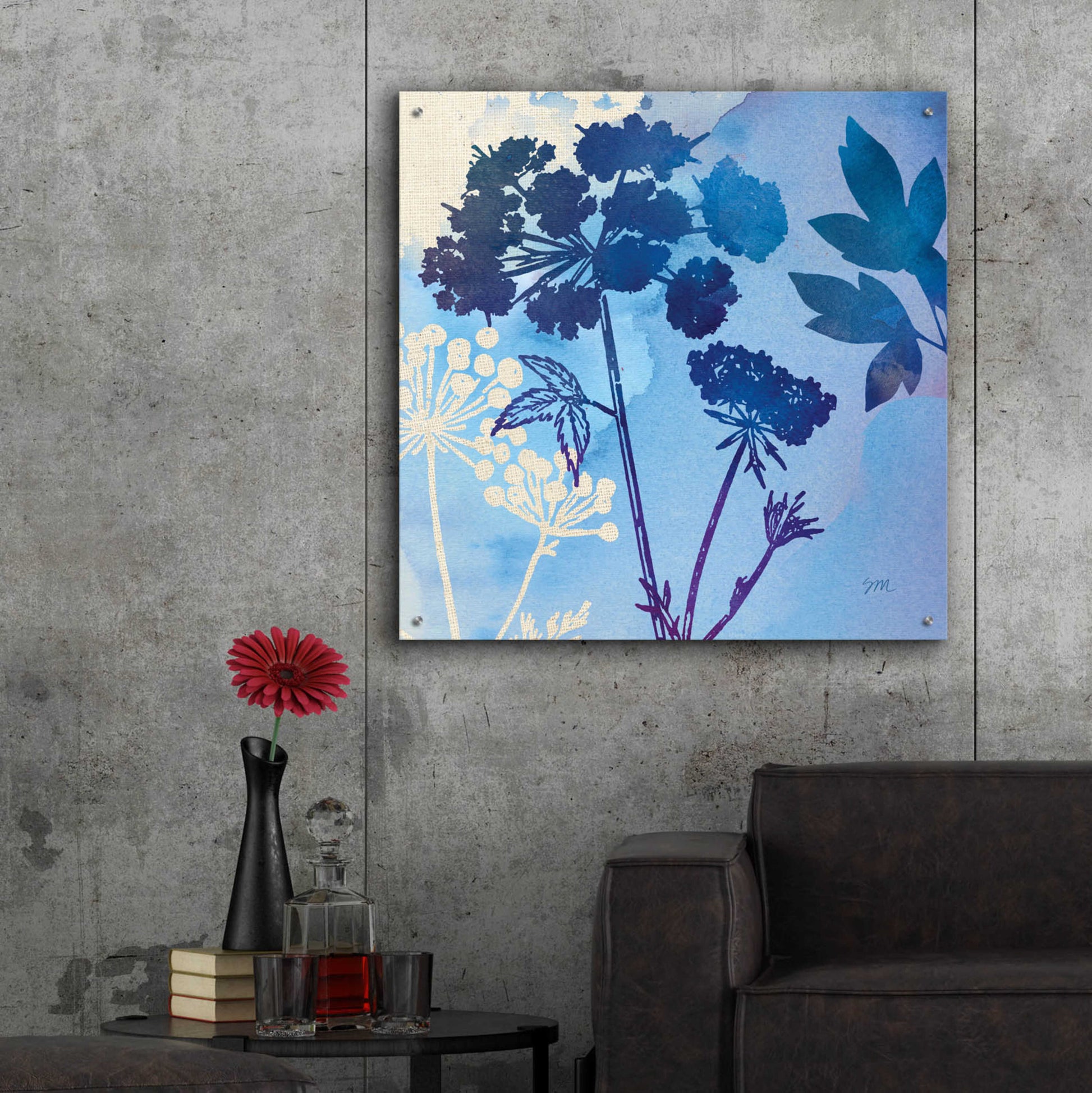 Epic Art 'Blue Sky Garden III' by Studio Mousseau, Acrylic Glass Wall Art,36x36