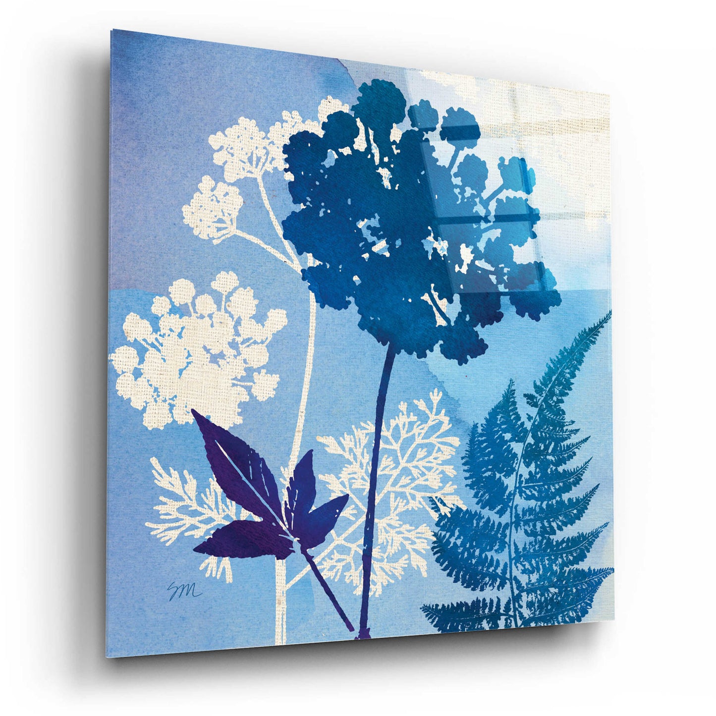 Epic Art 'Blue Sky Garden IV' by Studio Mousseau, Acrylic Glass Wall Art,12x12