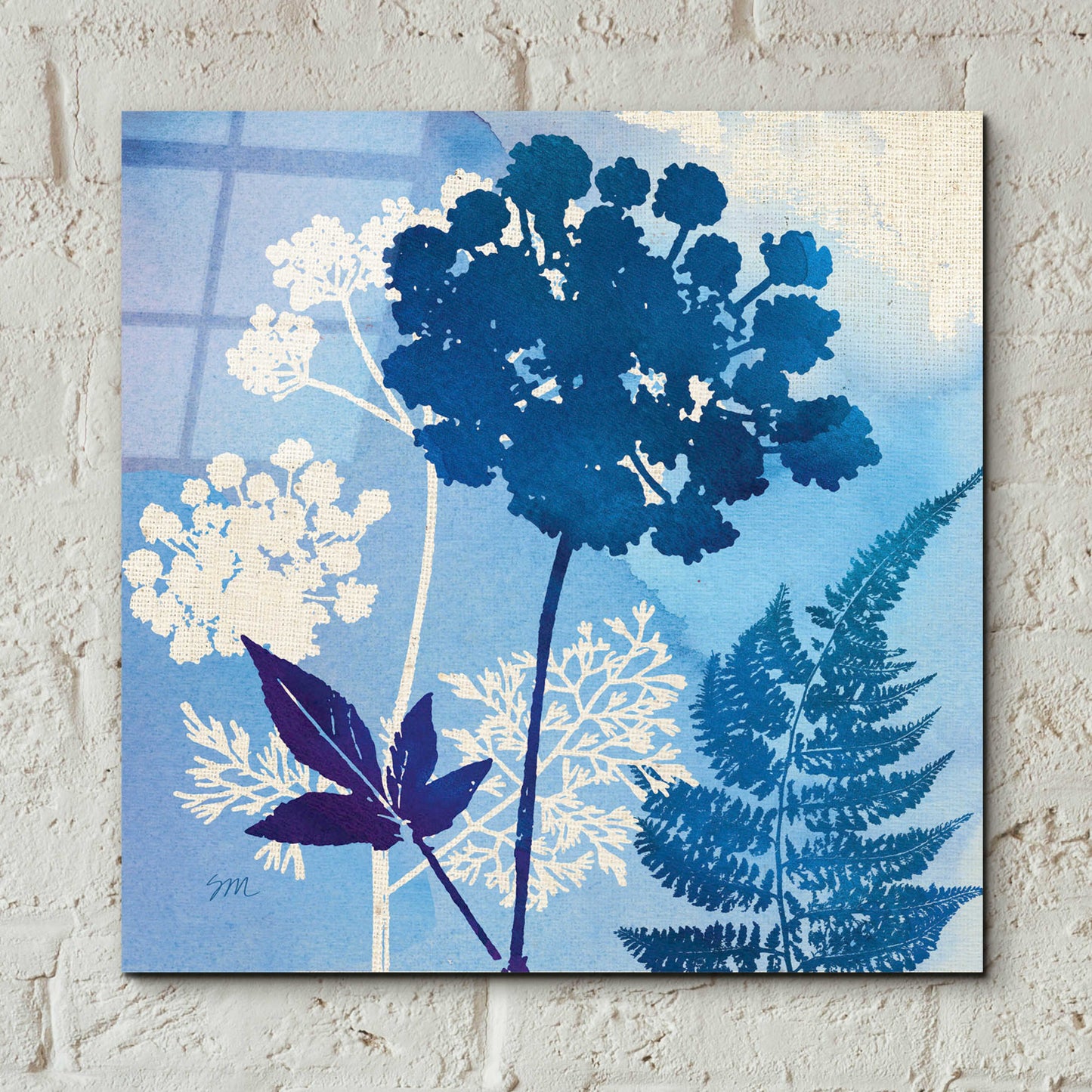 Epic Art 'Blue Sky Garden IV' by Studio Mousseau, Acrylic Glass Wall Art,12x12