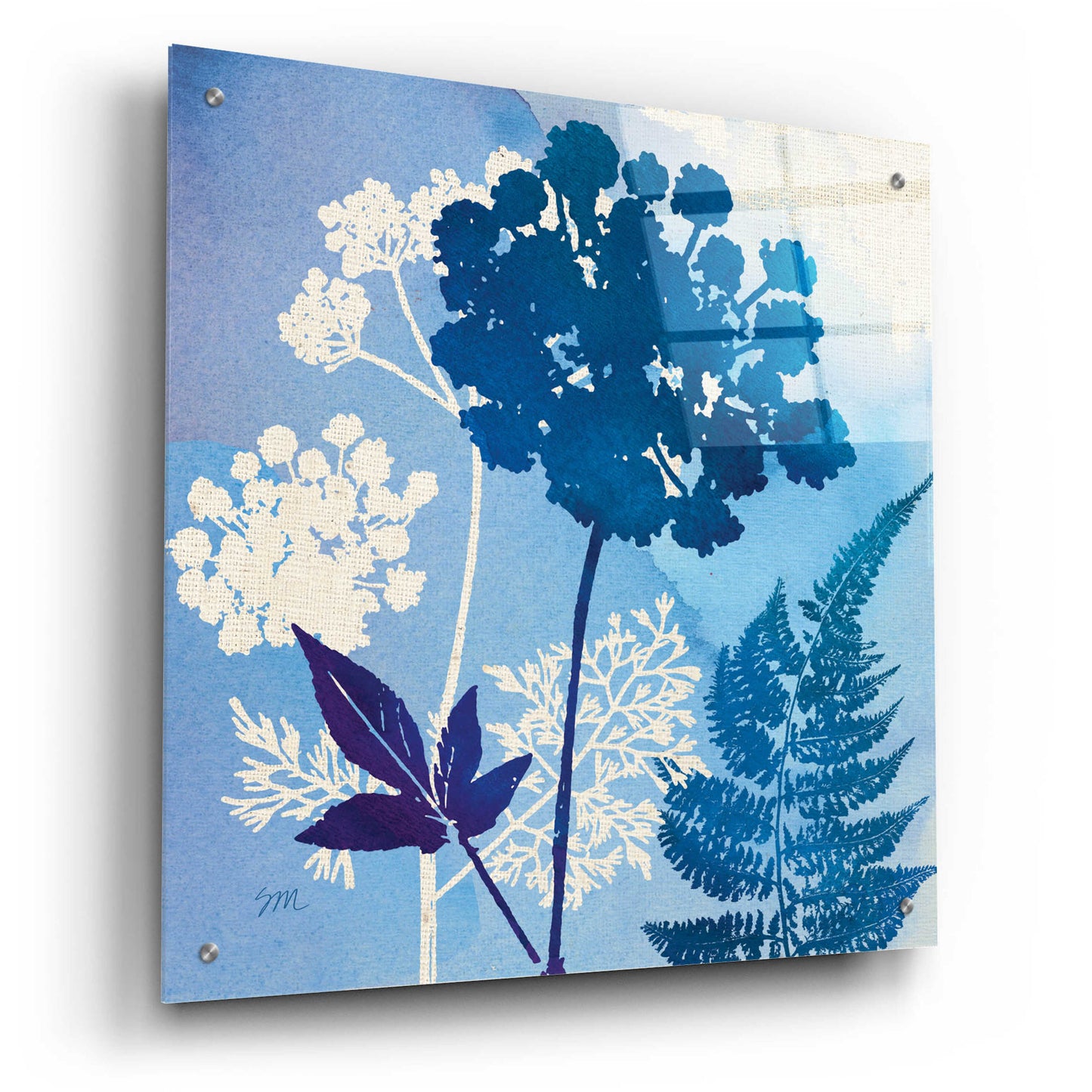 Epic Art 'Blue Sky Garden IV' by Studio Mousseau, Acrylic Glass Wall Art,24x24