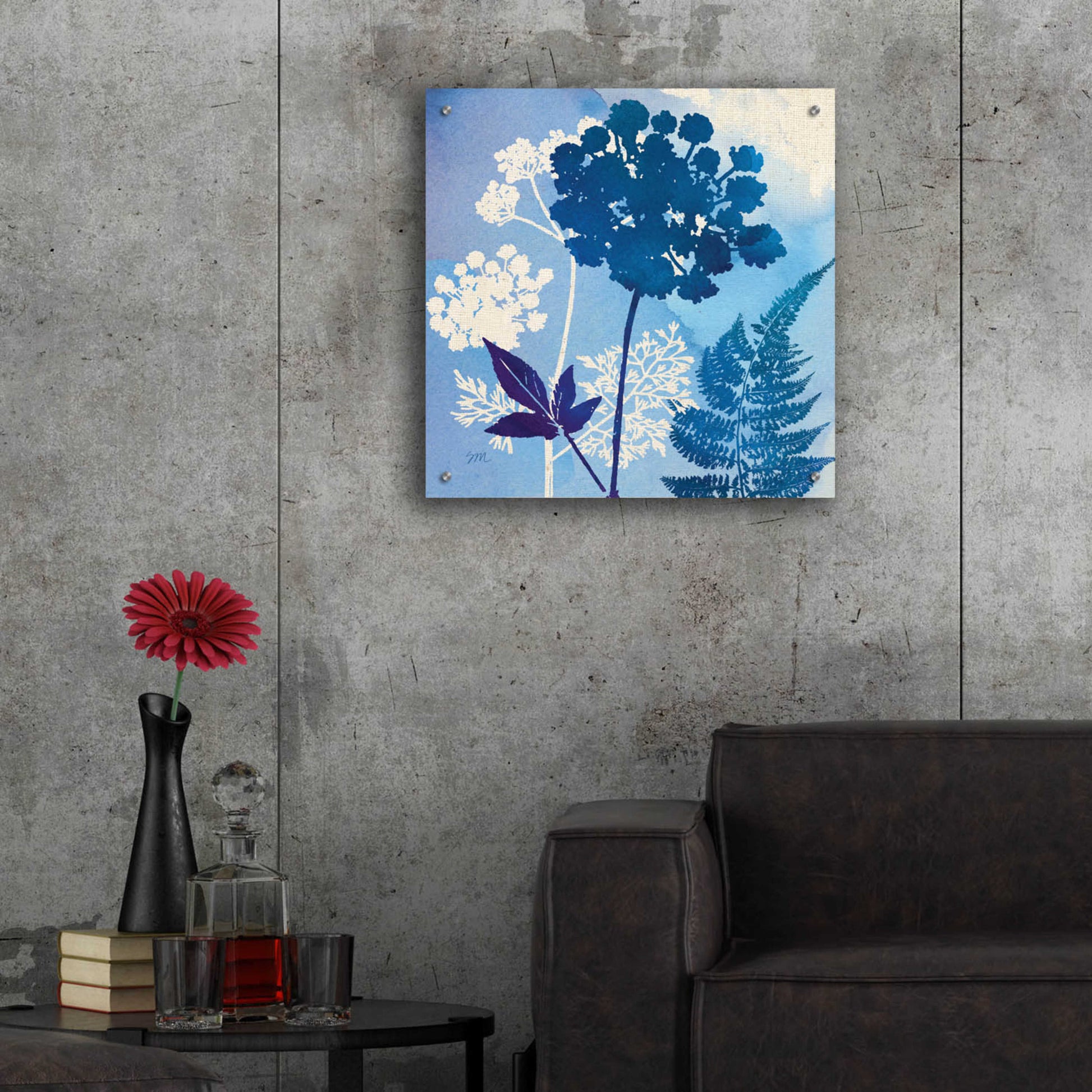 Epic Art 'Blue Sky Garden IV' by Studio Mousseau, Acrylic Glass Wall Art,24x24